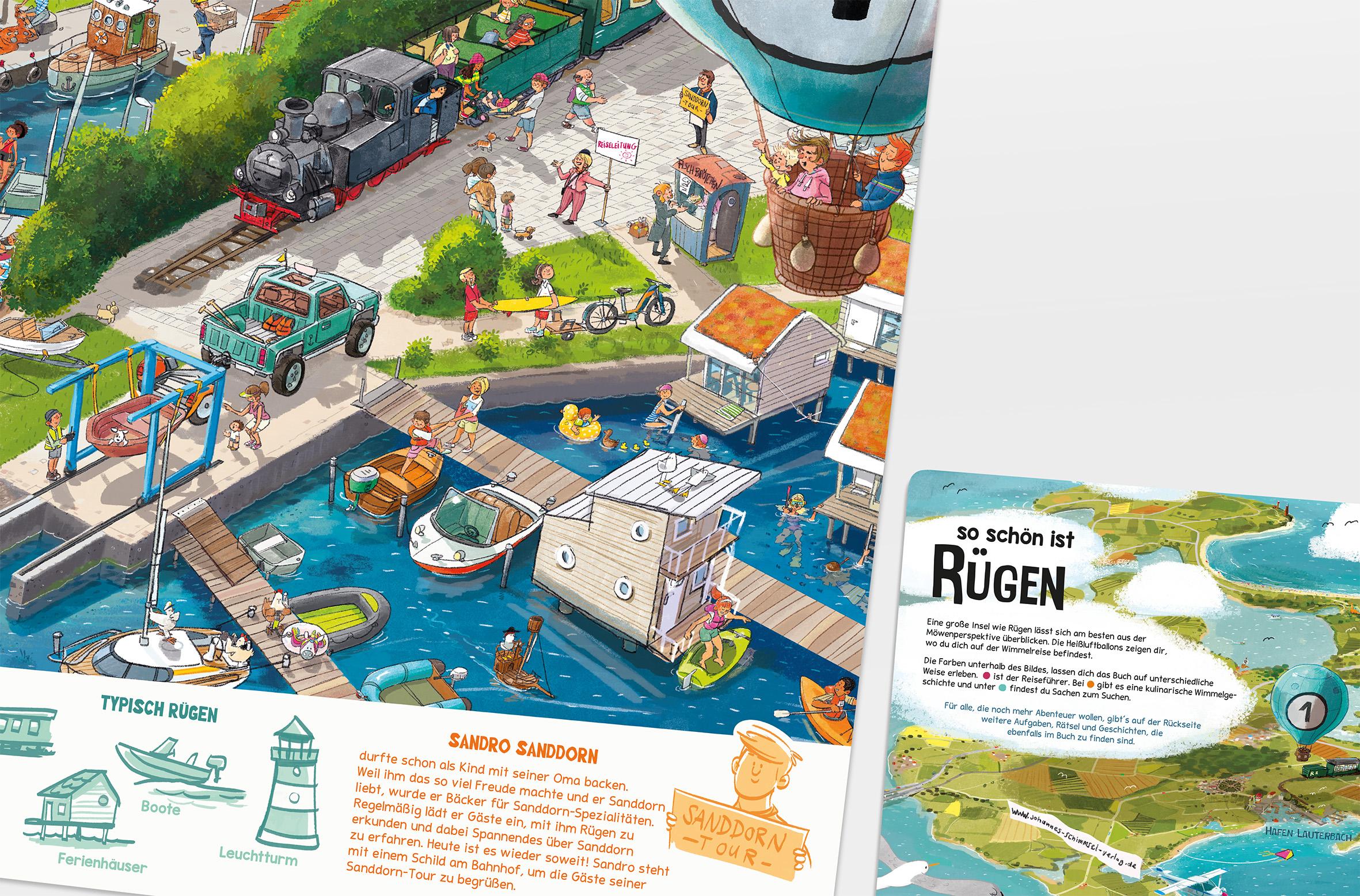 Beispielinhalt (Bild) So schön ist Rügen - eine Wimmelreise