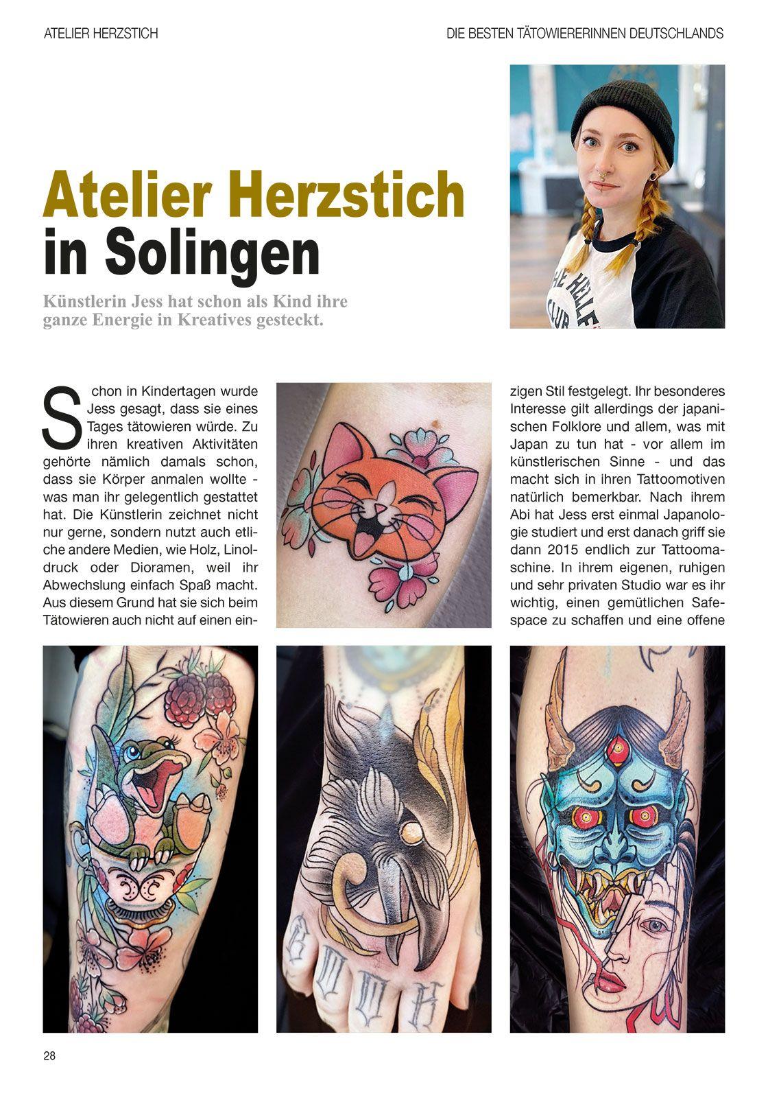 Beispielinhalt (Bild) Die besten Tätowiererinnen in Deutschland Vol.2