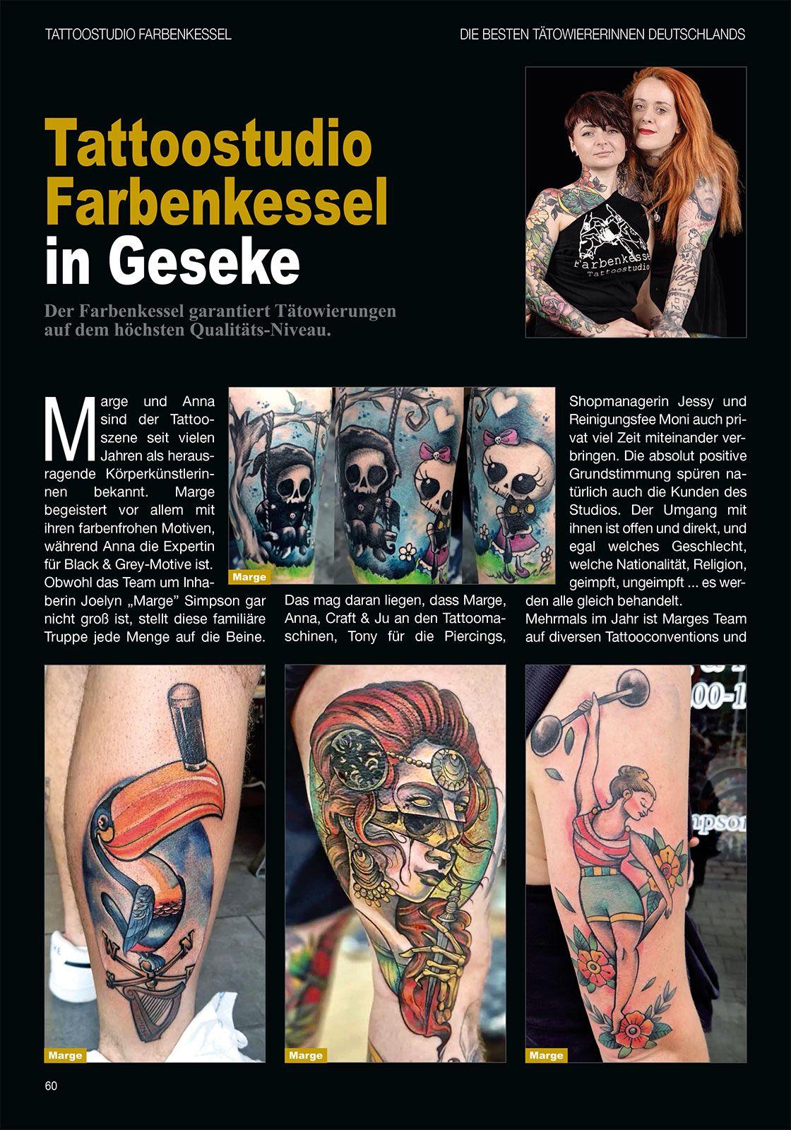 Beispielinhalt (Bild) Die besten Tätowiererinnen in Deutschland Vol.2