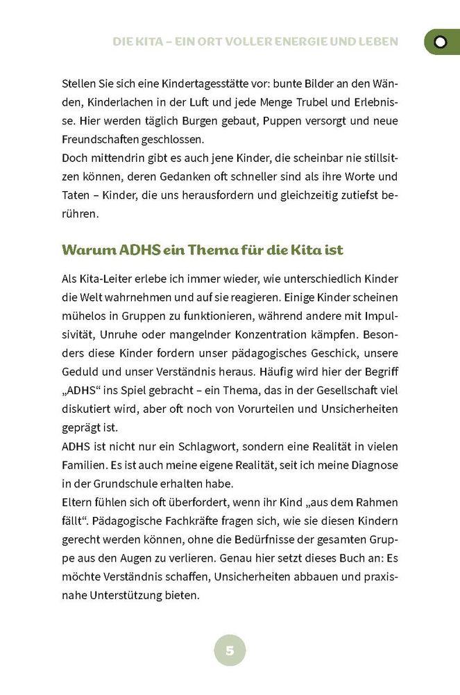 Beispielinhalt (Bild) AD(H)S in der Kita