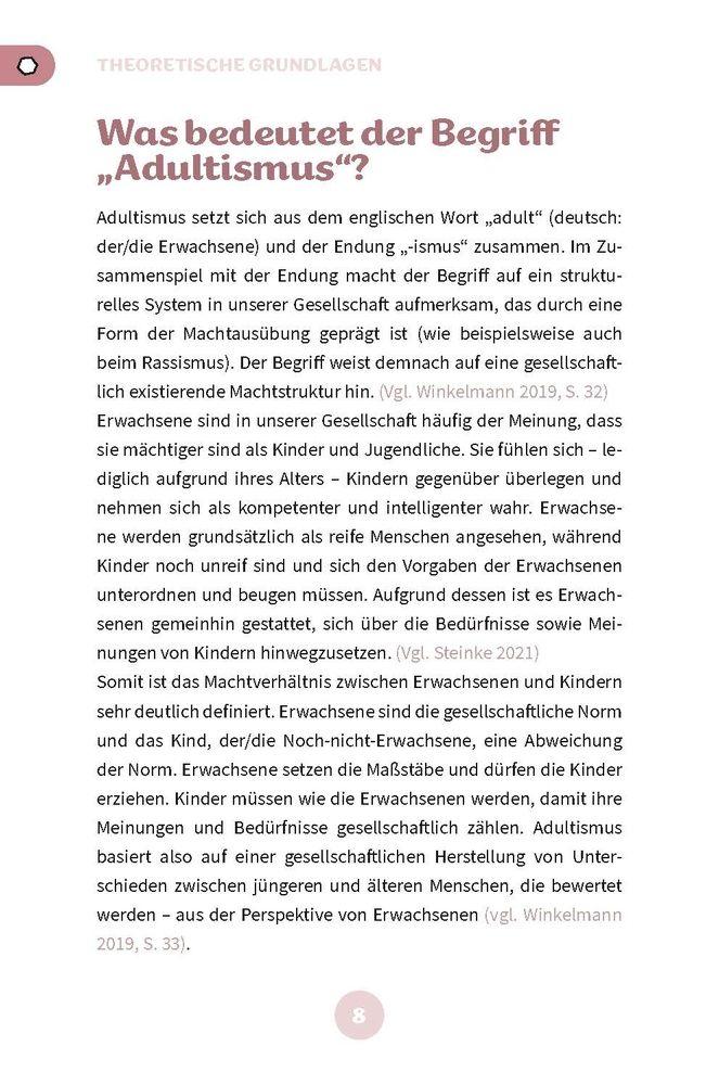 Beispielinhalt (Bild) Adultismus in der Kita