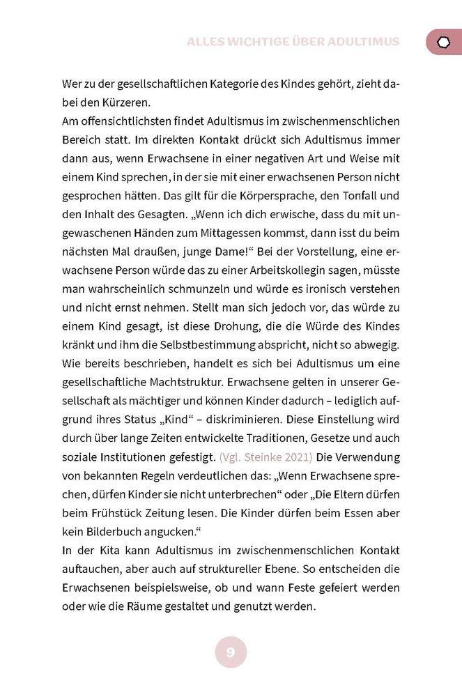 Beispielinhalt (Bild) Adultismus in der Kita