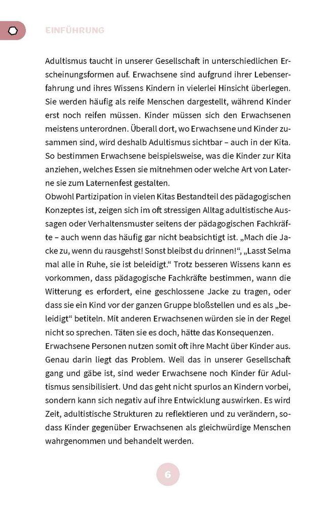 Beispielinhalt (Bild) Adultismus in der Kita