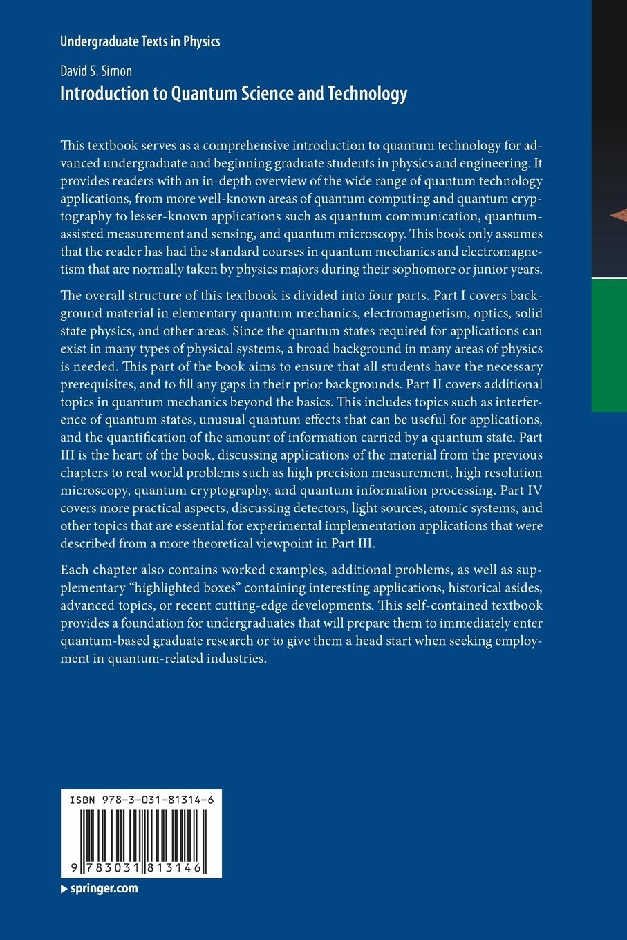 Rückseitencover Introduction to Quantum Science and Technology