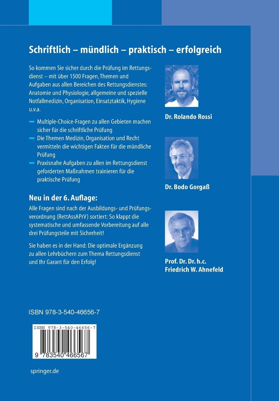 Rückseitencover Die Rettungsdienst-Prüfung