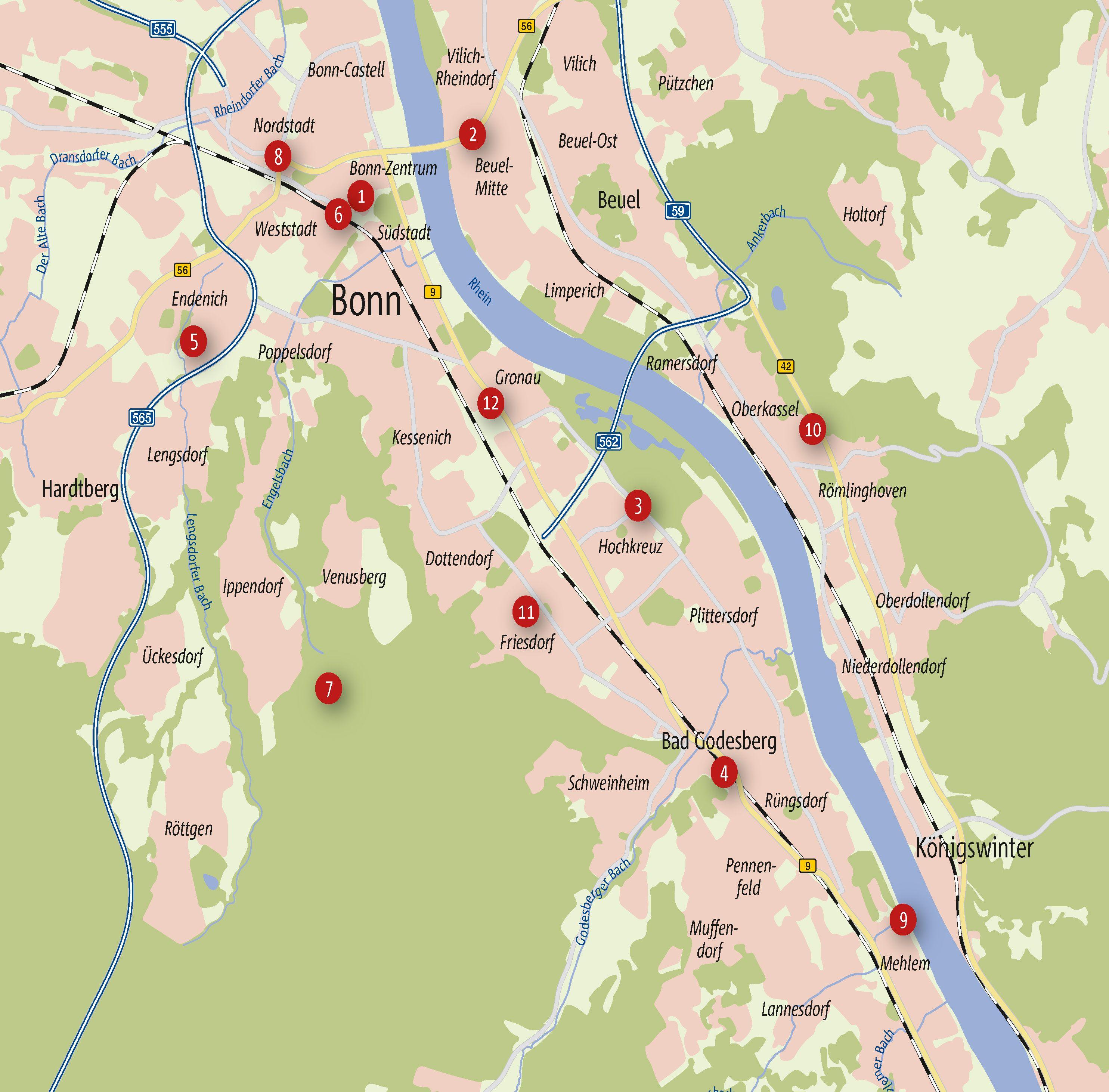 Beispielinhalt (Bild) Zu Fuß durch Bonn