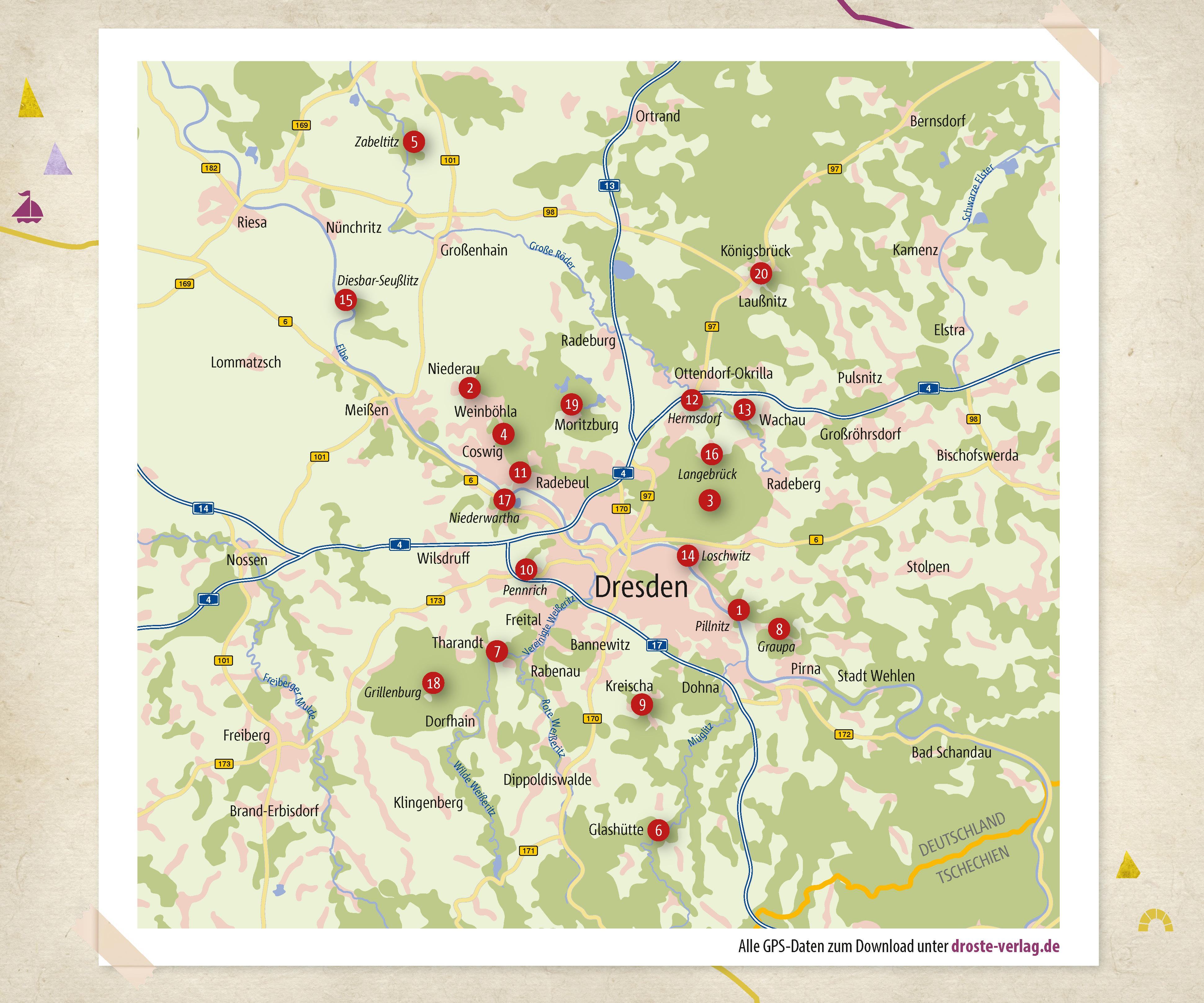 Beispielinhalt (Bild) Rund um Dresden. Wandern für die Seele