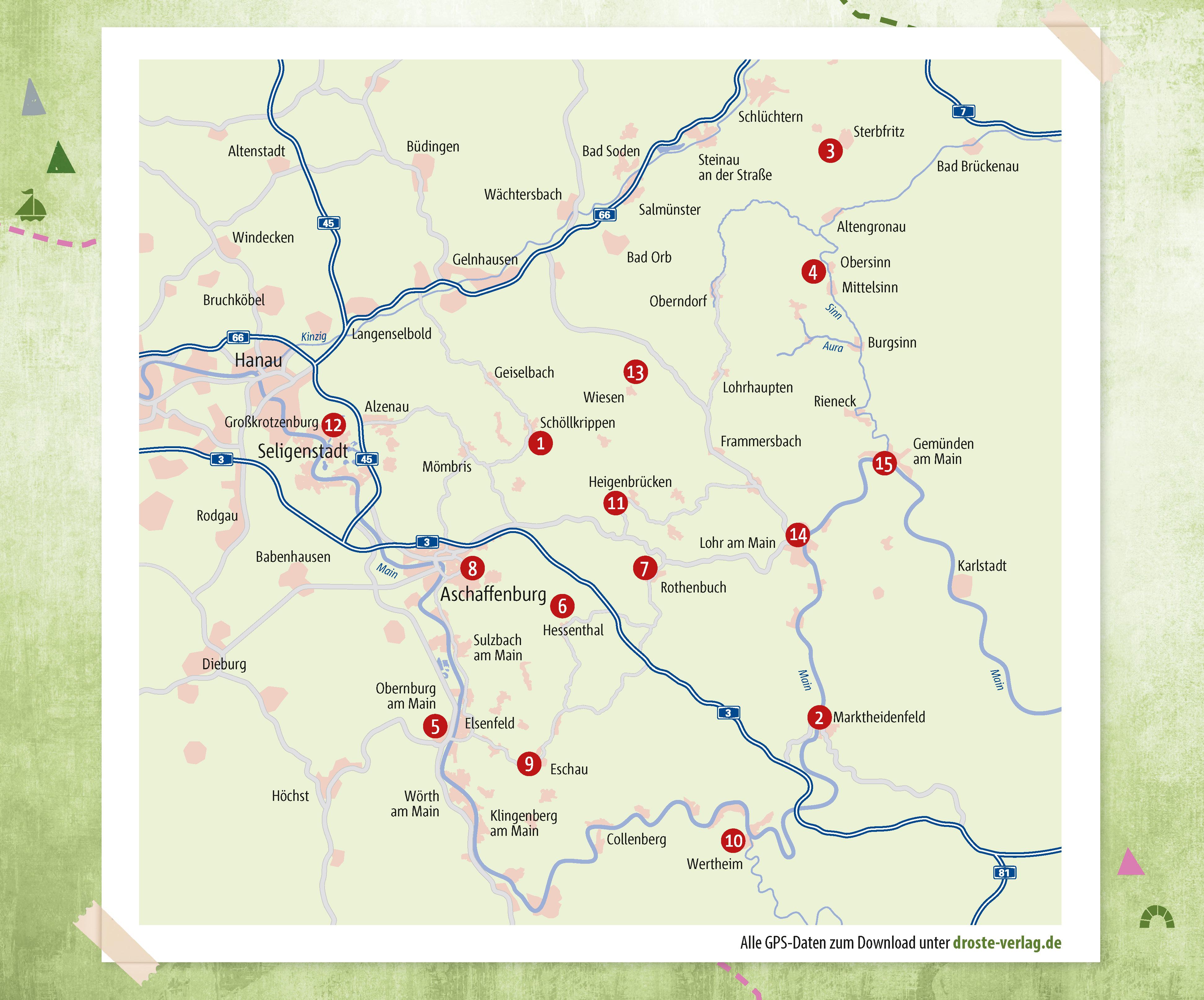 Beispielinhalt (Bild) Spessart. Radeln für die Seele
