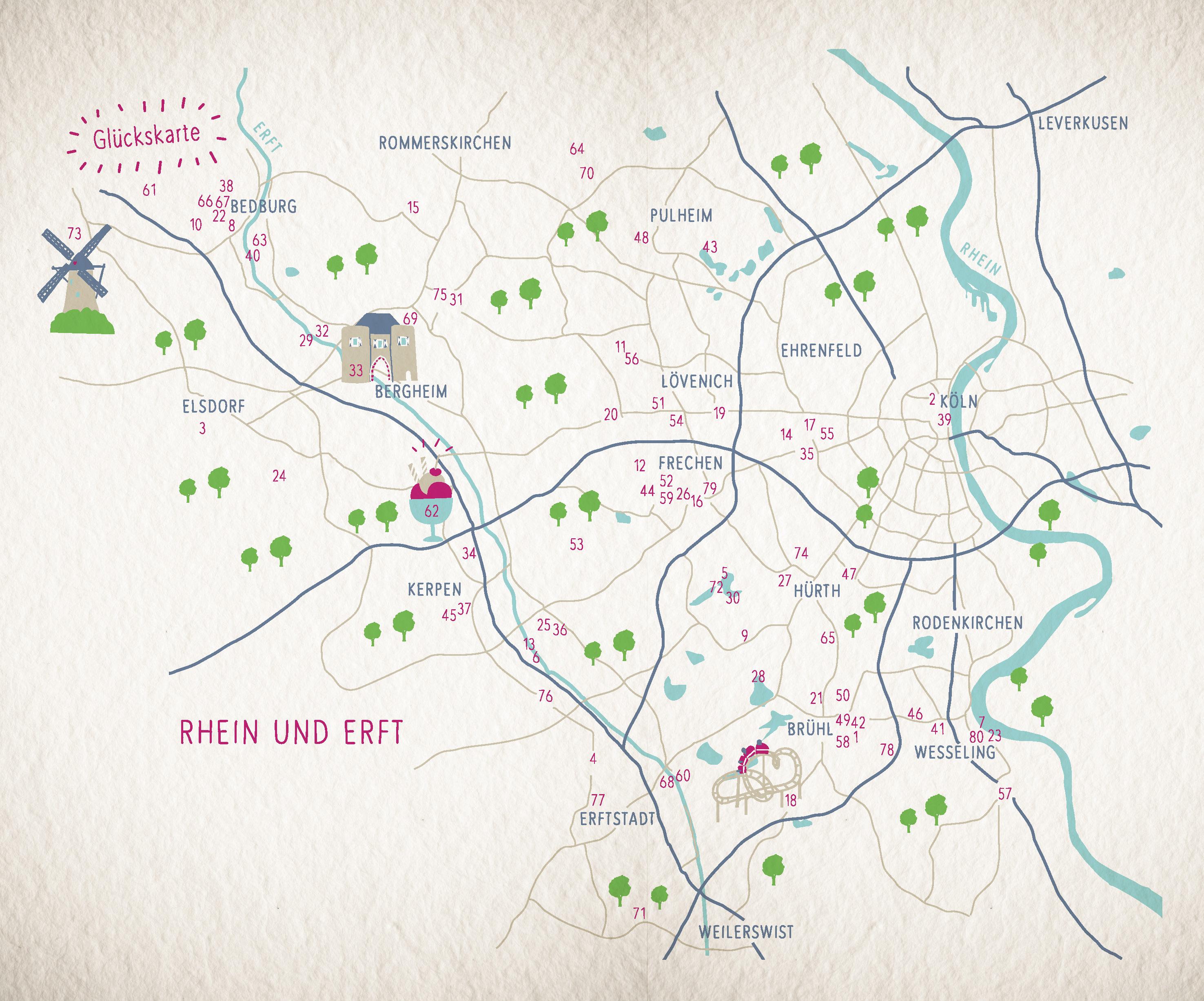 Beispielinhalt (Bild) Glücksorte an Rhein und Erft