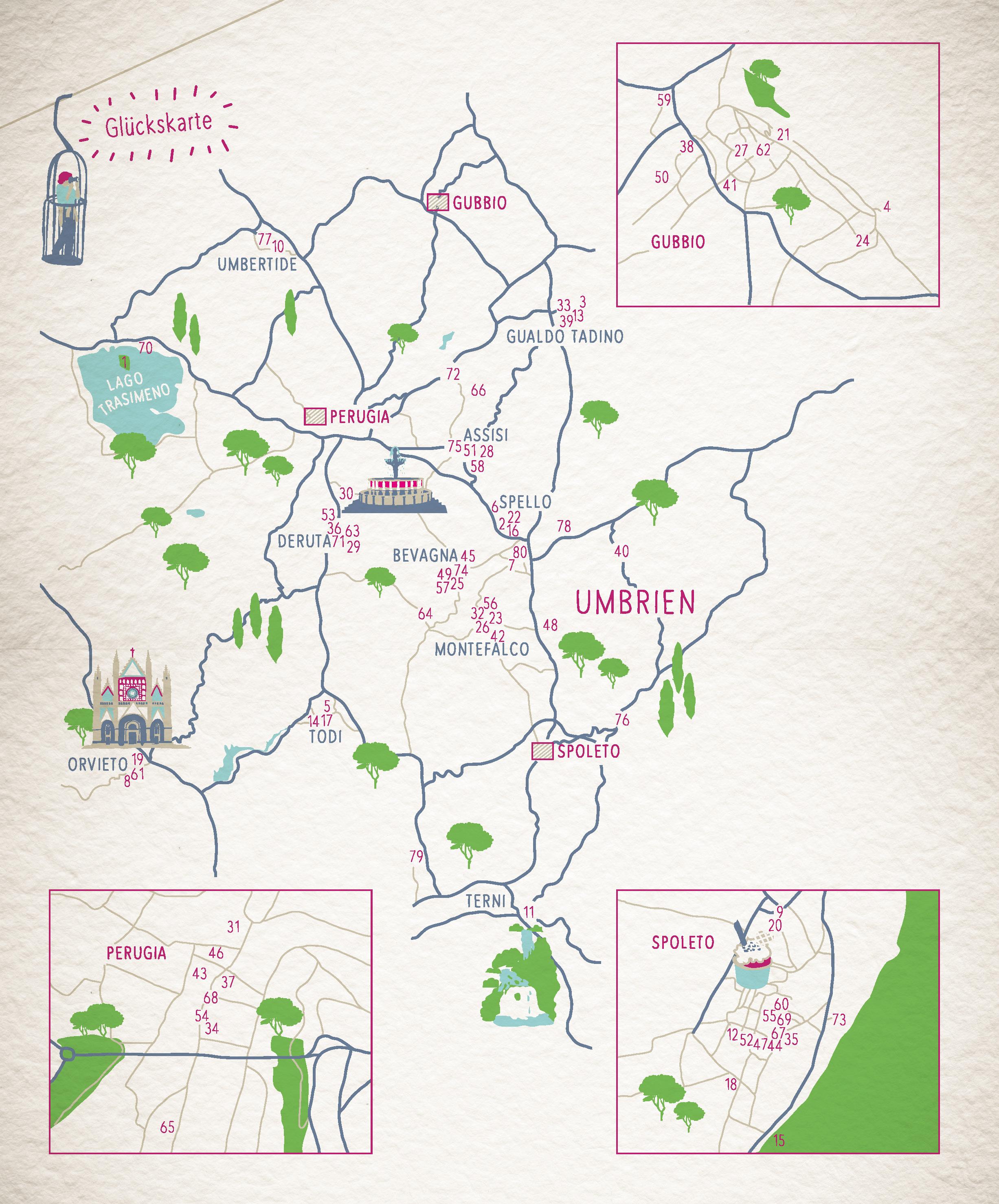 Beispielinhalt (Bild) Glücksorte in Umbrien