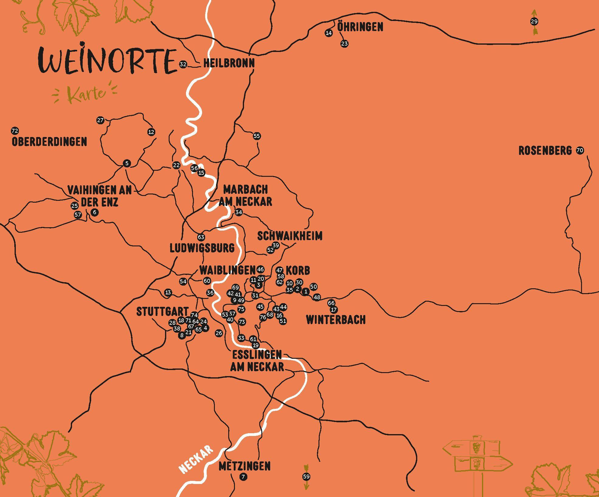 Beispielinhalt (Bild) Weinorte in Württemberg
