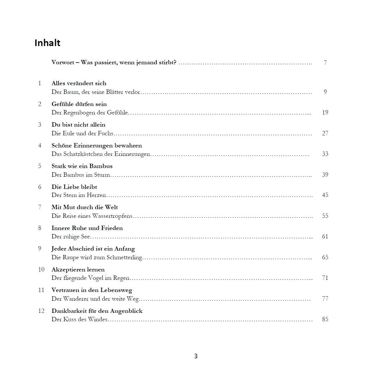 Beispielinhalt (Bild) Ein stärkendes Kinderbuch über Tod und Trauer | Der Regenbogen des Lebens | 15 anschauliche Kurzgeschichten & Mitmach-Elemente für Kinder ab 4 Jahren | Gefühle verstehen, Abschied begleiten, innere Stärke und Resilienz aufbauen