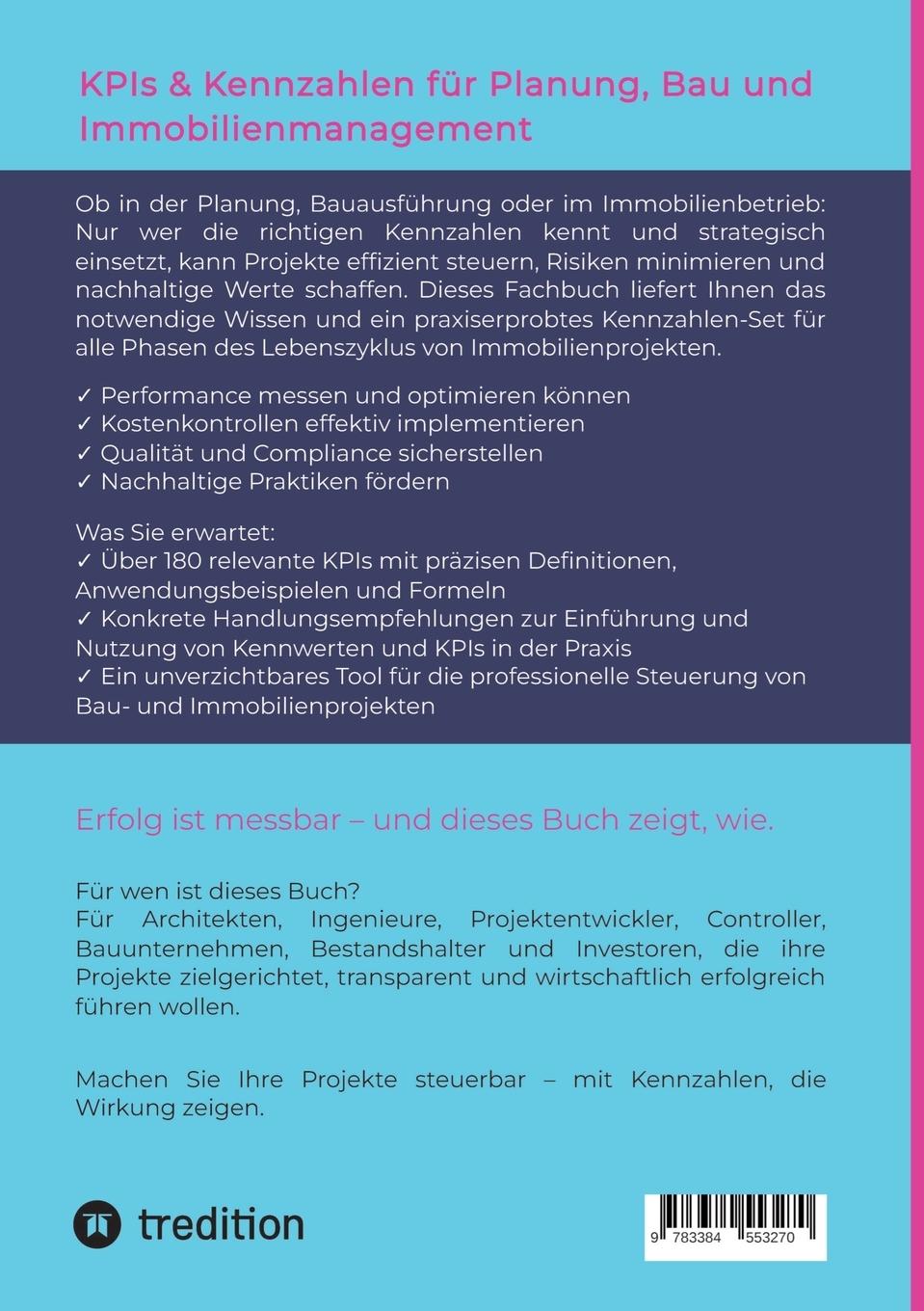 Rückseitencover KPIs & Kennwerte für Planung, Bau und Immobilienmanagement