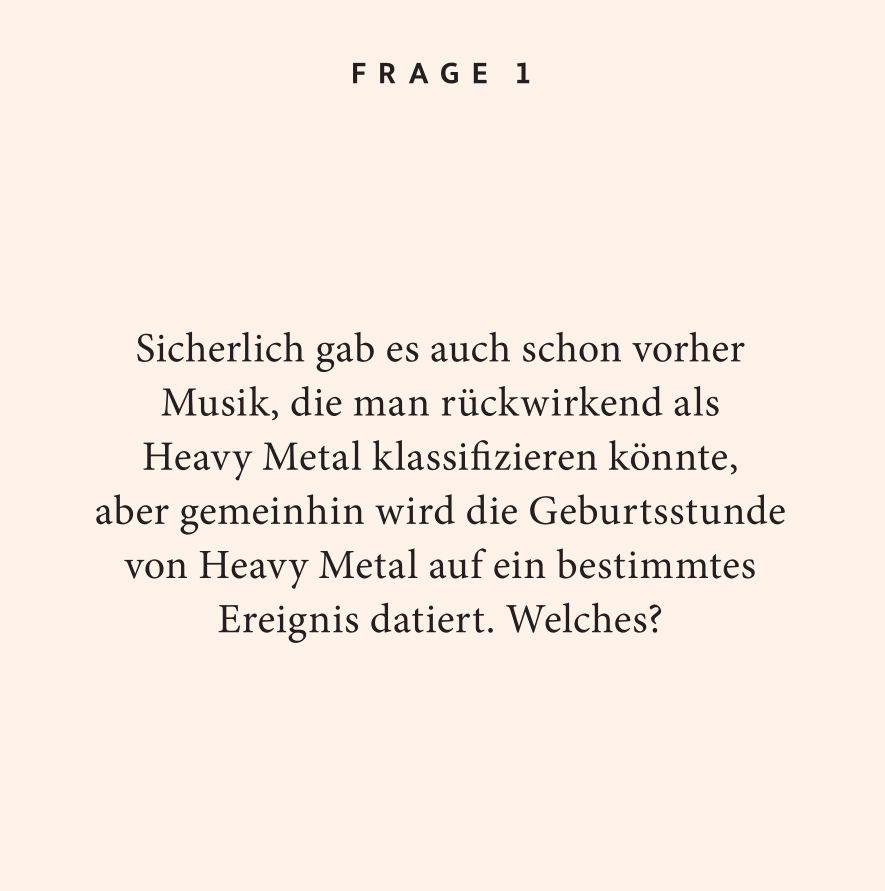 Beispielinhalt (Bild) Heavy Metal-Quiz