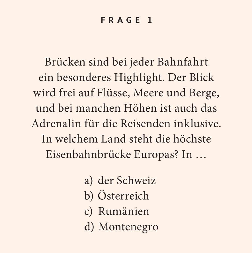 Beispielinhalt (Bild) Eisenbahn-Quiz