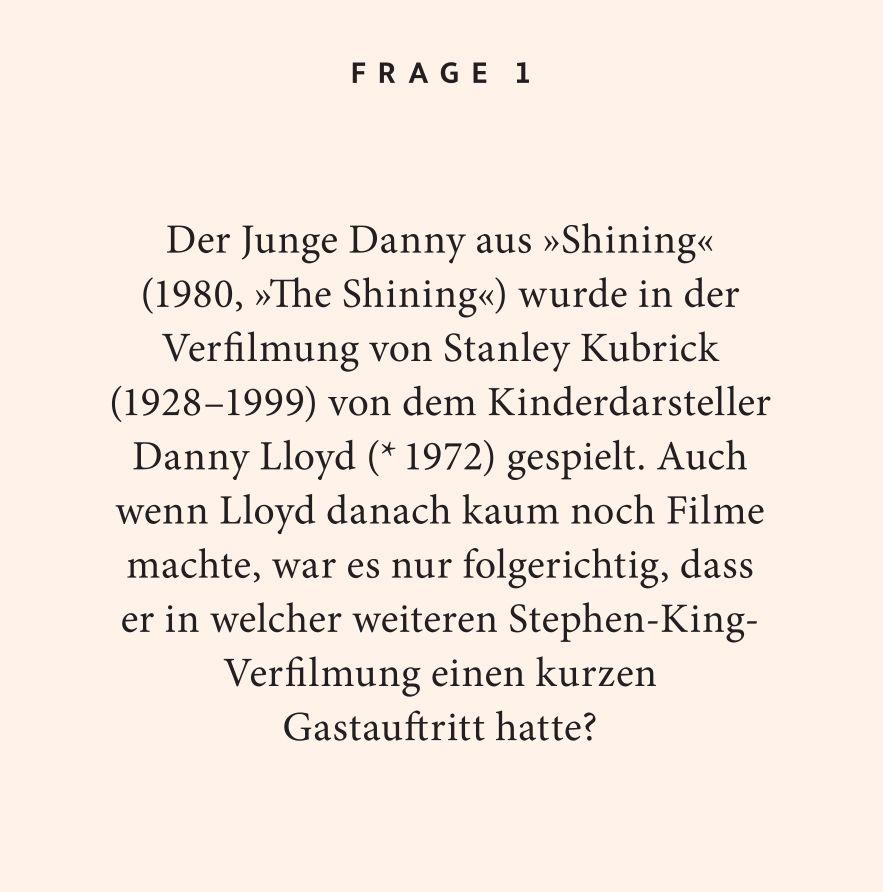 Beispielinhalt (Bild) Stephen King-Quiz