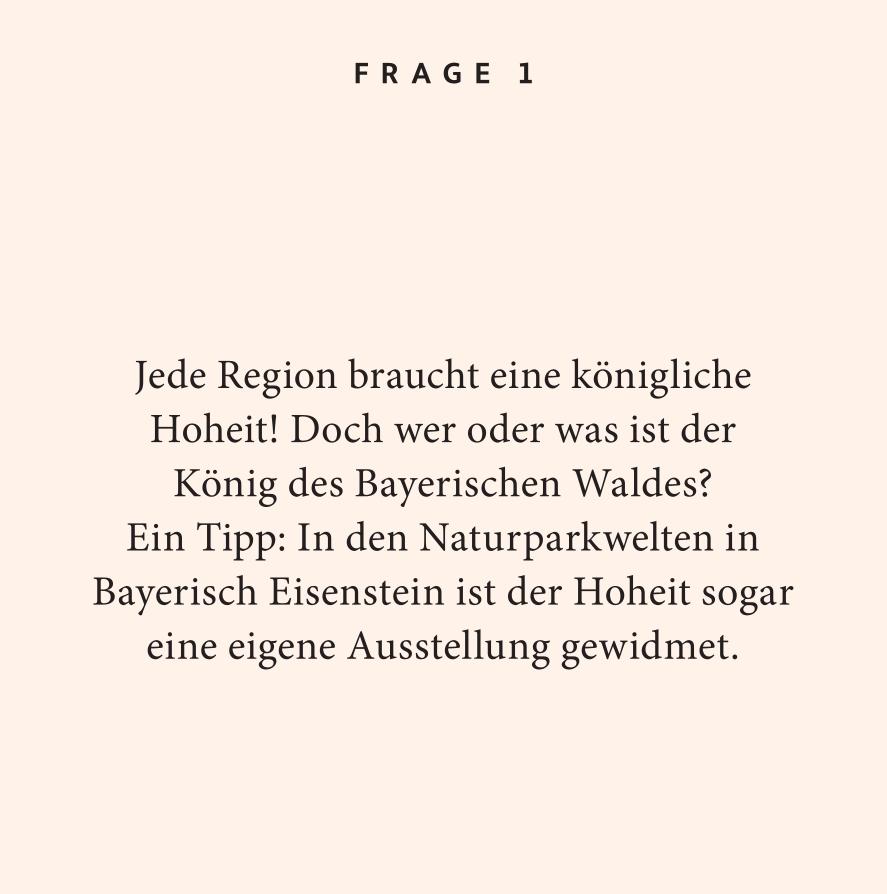 Beispielinhalt (Bild) Bayerischer Wald-Quiz
