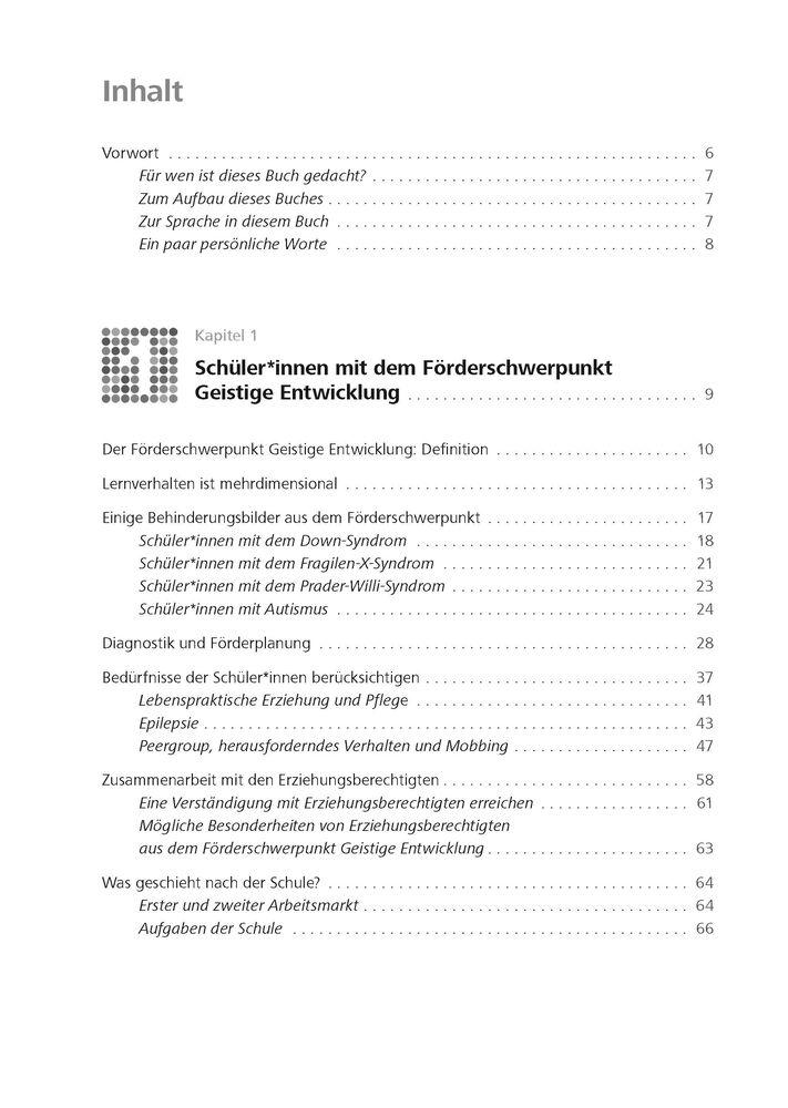 Beispielinhalt (Bild) Rund um den Förderschwerpunkt Geistige Entwicklung
