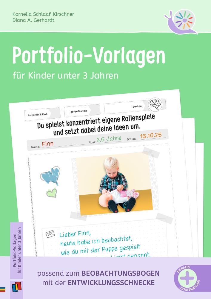 Vorderes Coverbild Portfolio-Vorlagen für Kinder unter 3 Jahren