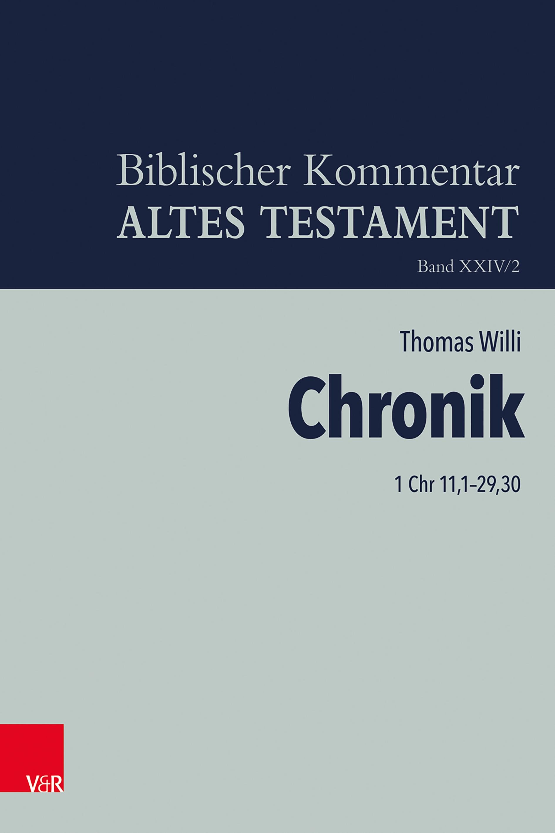 Vorderes Coverbild Chronik (1 Chr 11,1-29,30)