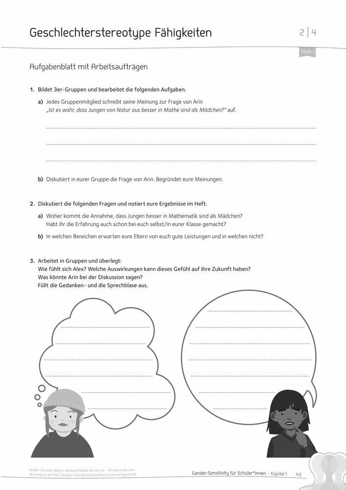 Beispielinhalt (Bild) Gender-Sensitivity für Schüler*innen