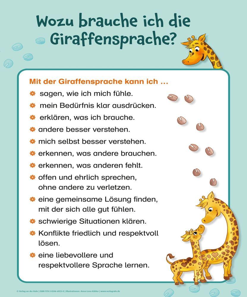 Beispielinhalt (Bild) 12 Poster zur Giraffensprache