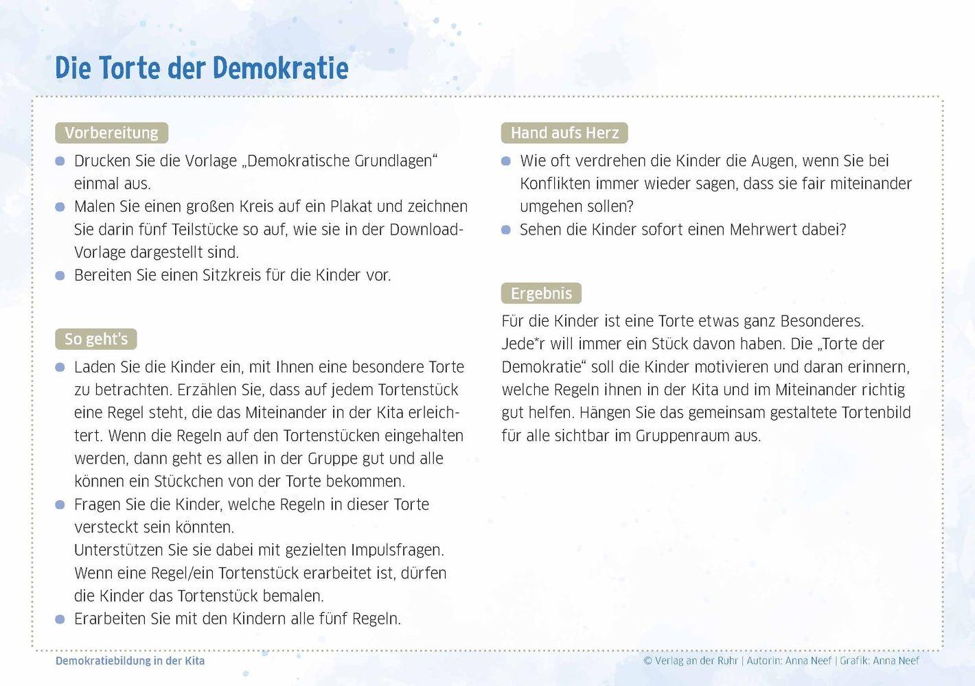Beispielinhalt (Bild) Demokratiebildung in der Kita