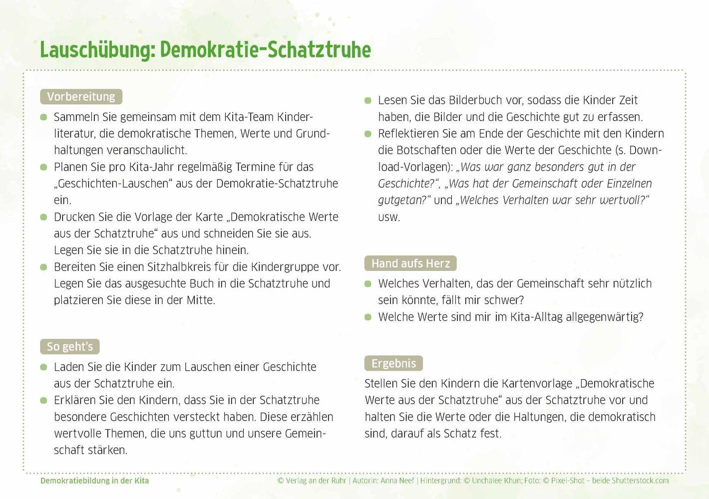 Beispielinhalt (Bild) Demokratiebildung in der Kita