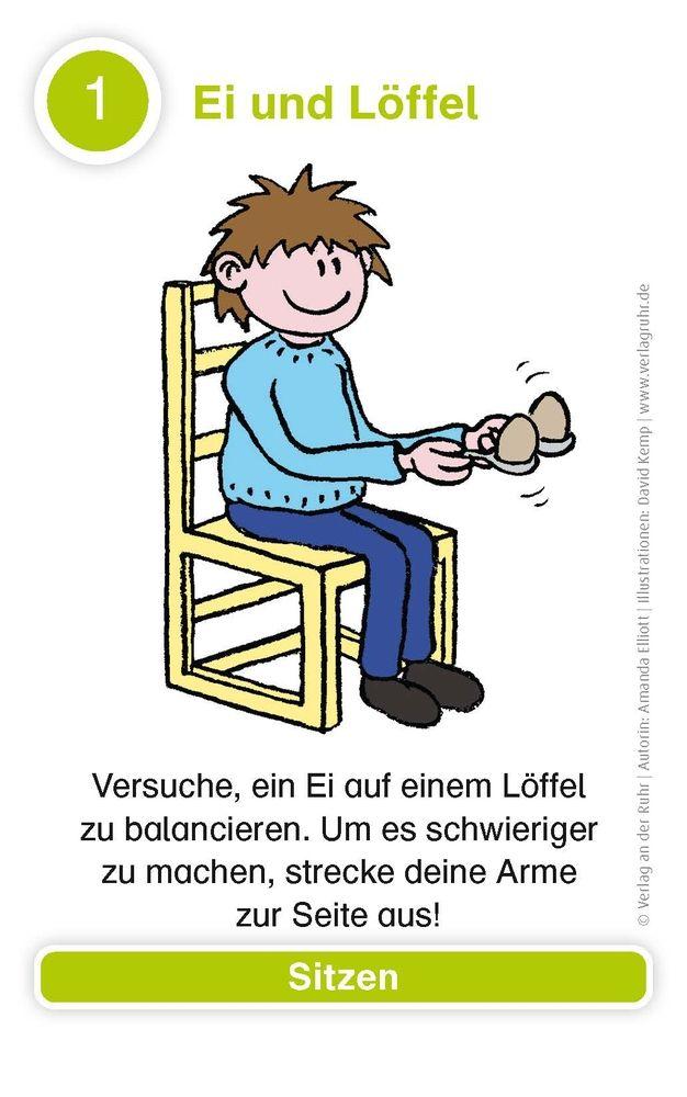 Beispielinhalt (Bild) Mitmach-Motorik: Kartenset mit 50 Übungen zur Förderung der Koordination