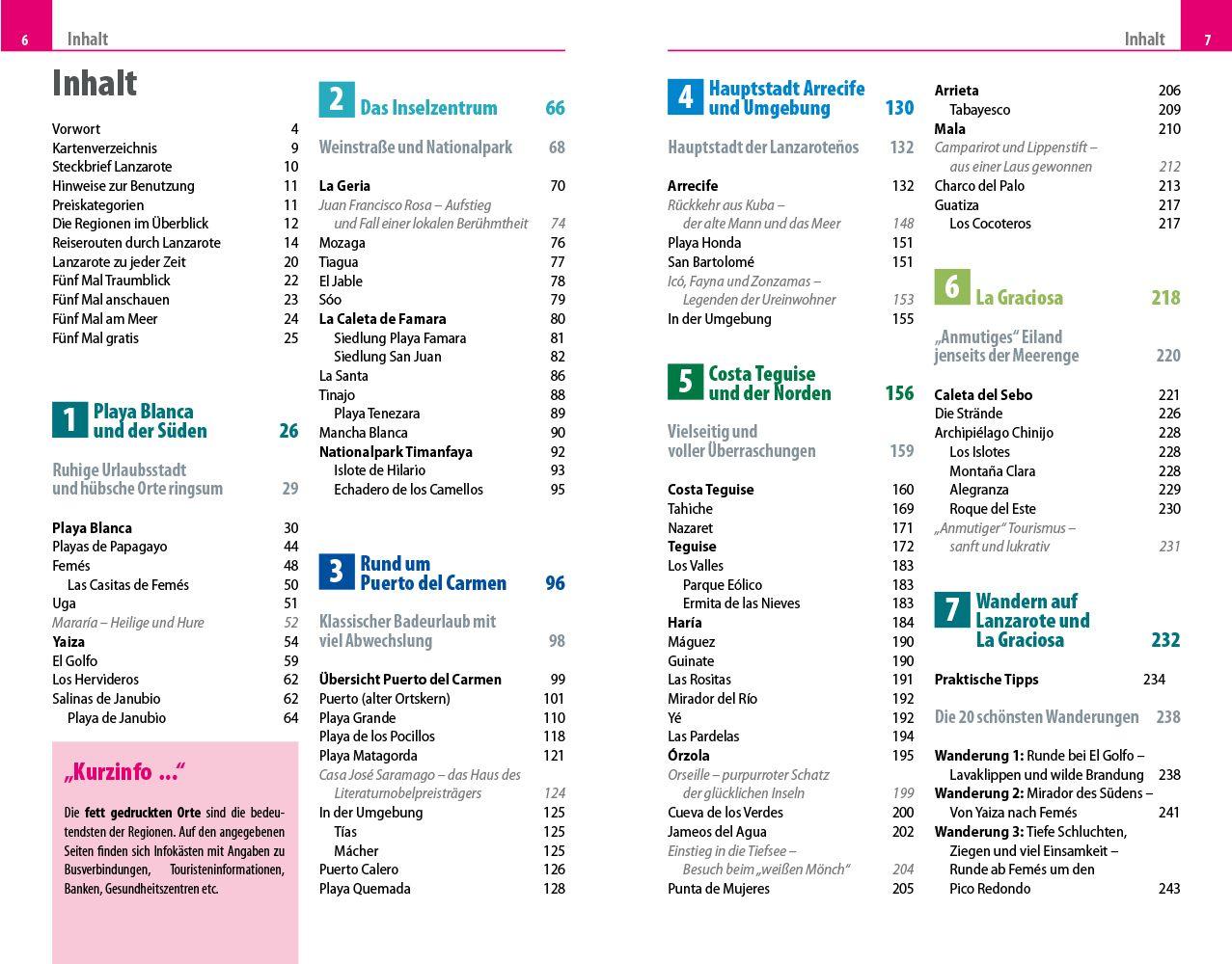 Beispielinhalt (Bild) Reise Know-How Reiseführer Lanzarote