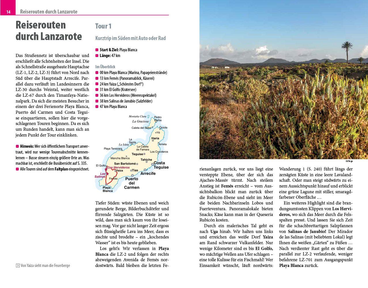 Beispielinhalt (Bild) Reise Know-How Reiseführer Lanzarote