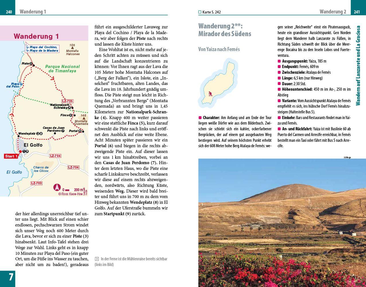 Beispielinhalt (Bild) Reise Know-How Reiseführer Lanzarote