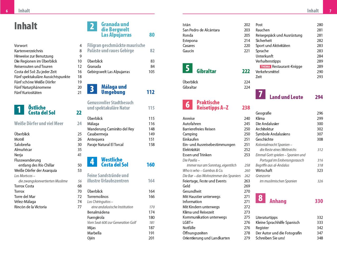 Beispielinhalt (Bild) Reise Know-How Reiseführer Costa del Sol
