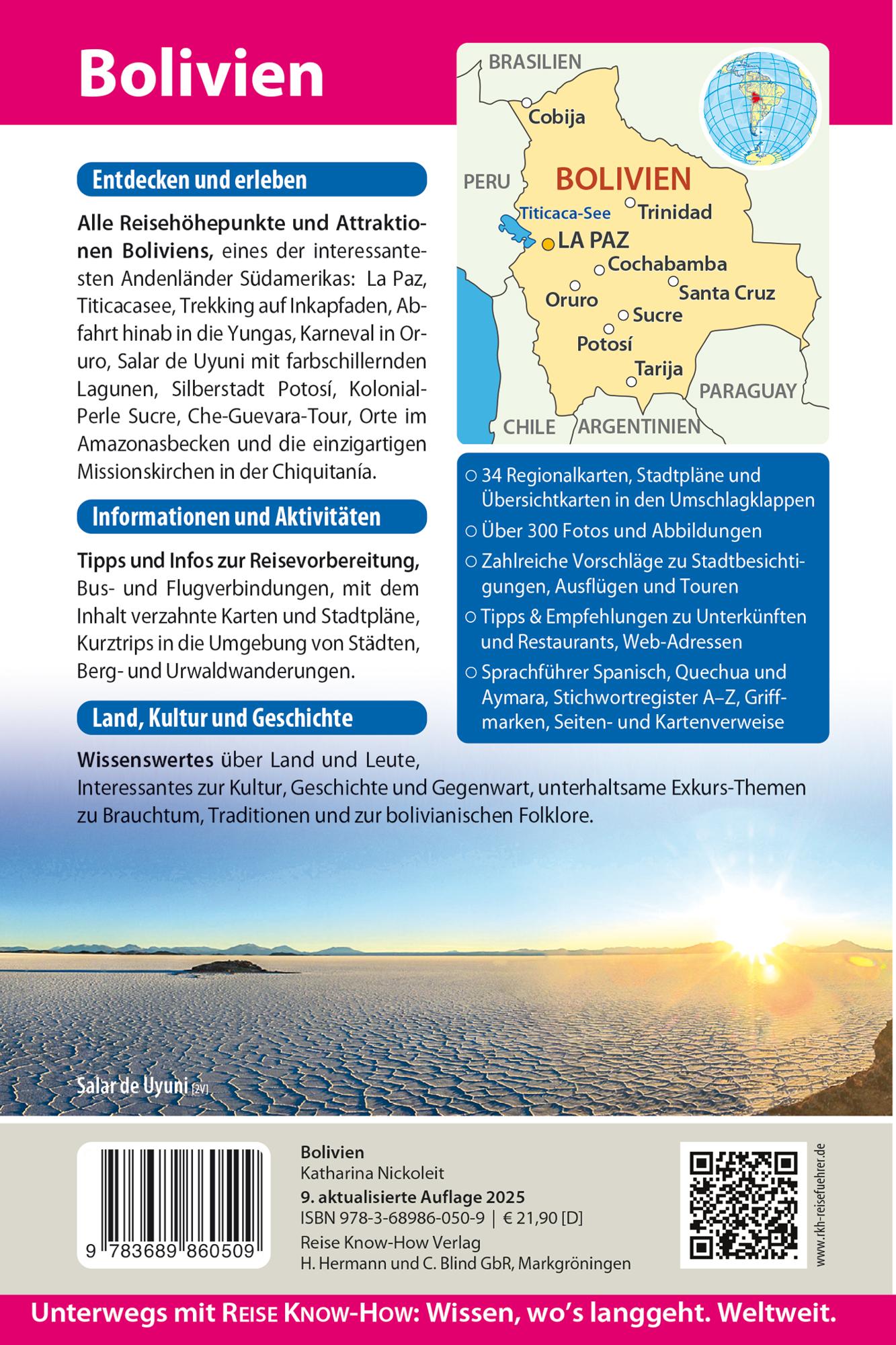 Beispielinhalt (Bild) Reise Know-How Reiseführer Bolivien