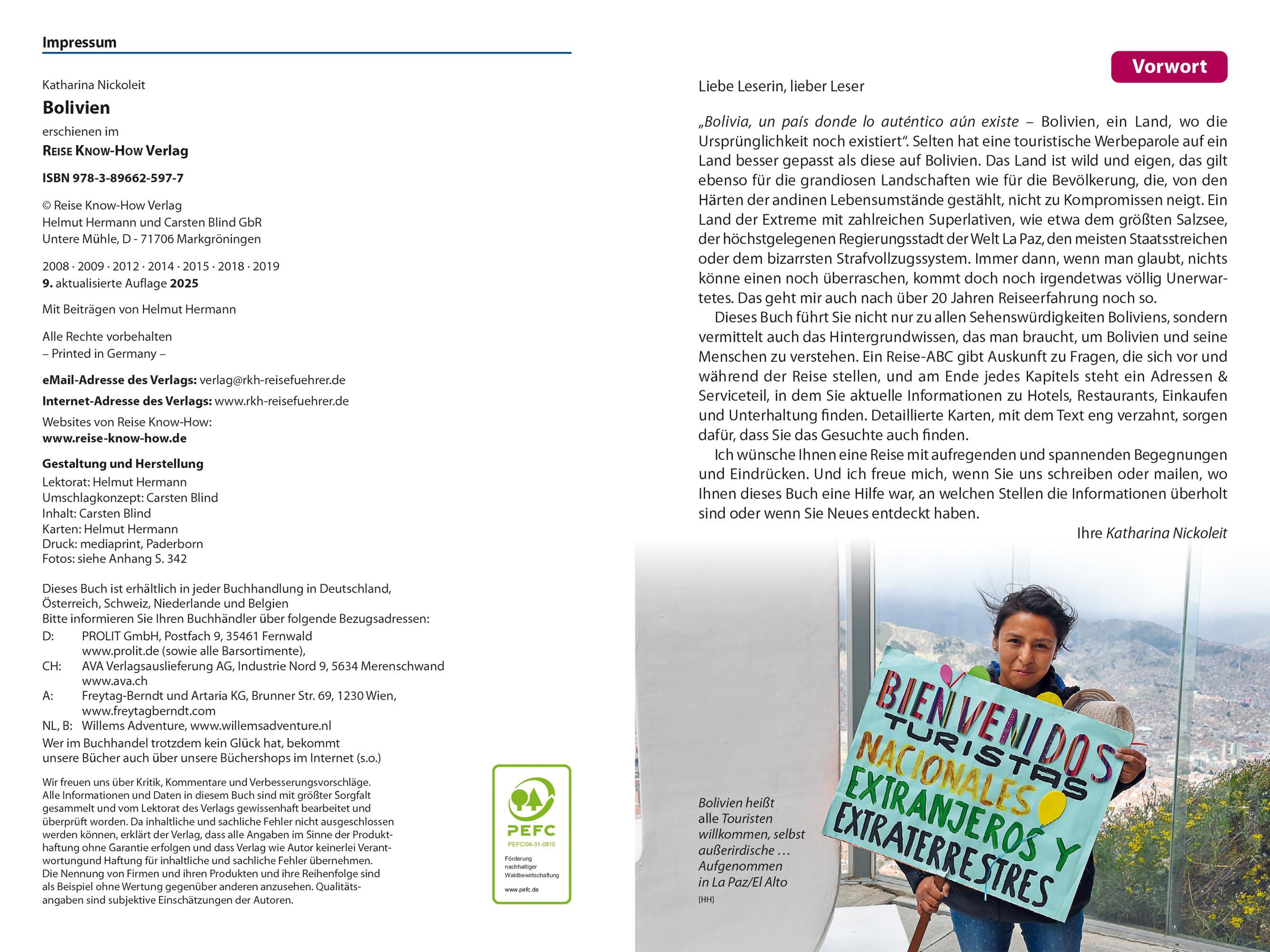 Beispielinhalt (Bild) Reise Know-How Reiseführer Bolivien
