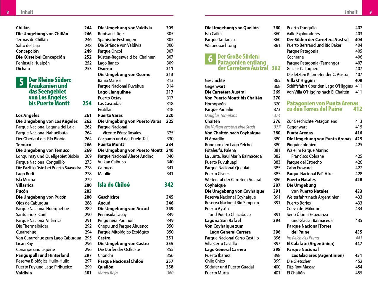 Beispielinhalt (Bild) Reise Know-How Reiseführer Chile und die Osterinsel