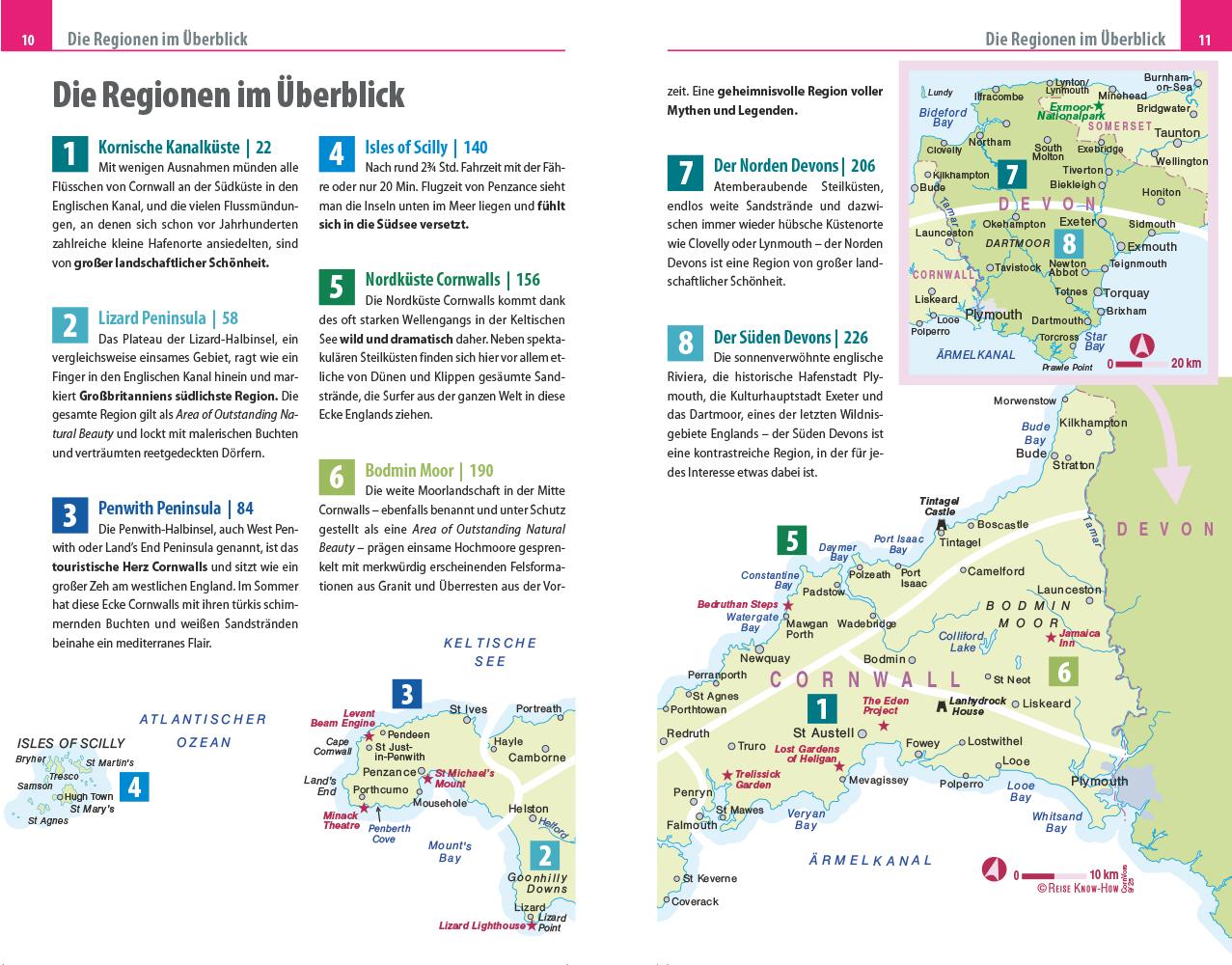 Beispielinhalt (Bild) Reise Know-How Reiseführer Cornwall und Devon