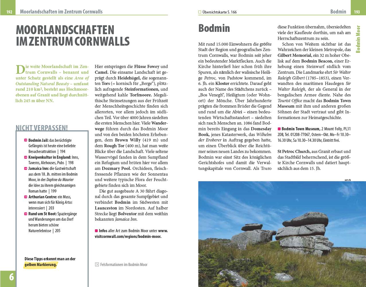 Beispielinhalt (Bild) Reise Know-How Reiseführer Cornwall und Devon