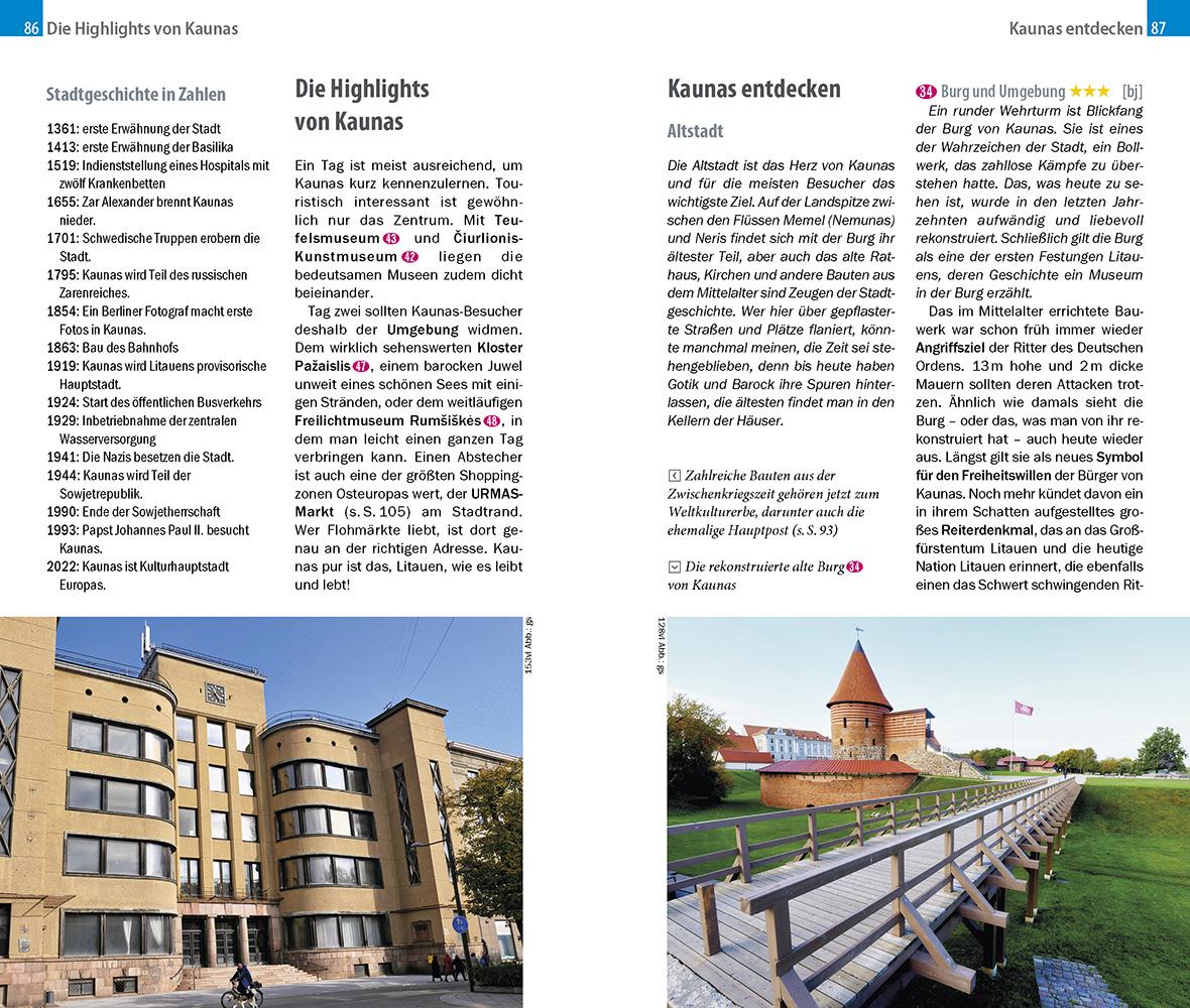 Beispielinhalt (Bild) Reise Know-How CityTrip Vilnius und Kaunas