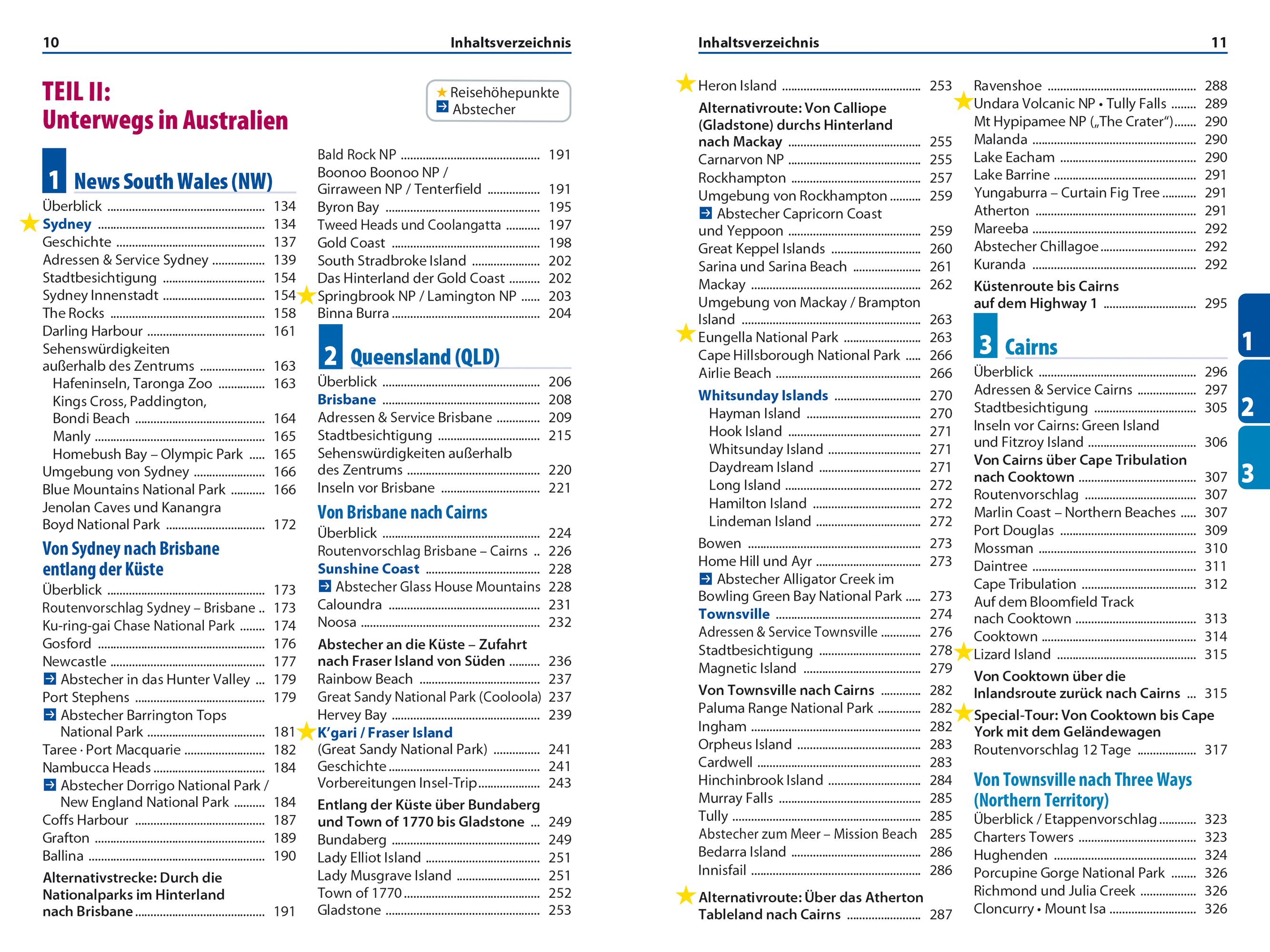 Beispielinhalt (Bild) Reise Know-How Reiseführer Australien Osten und Zentrum