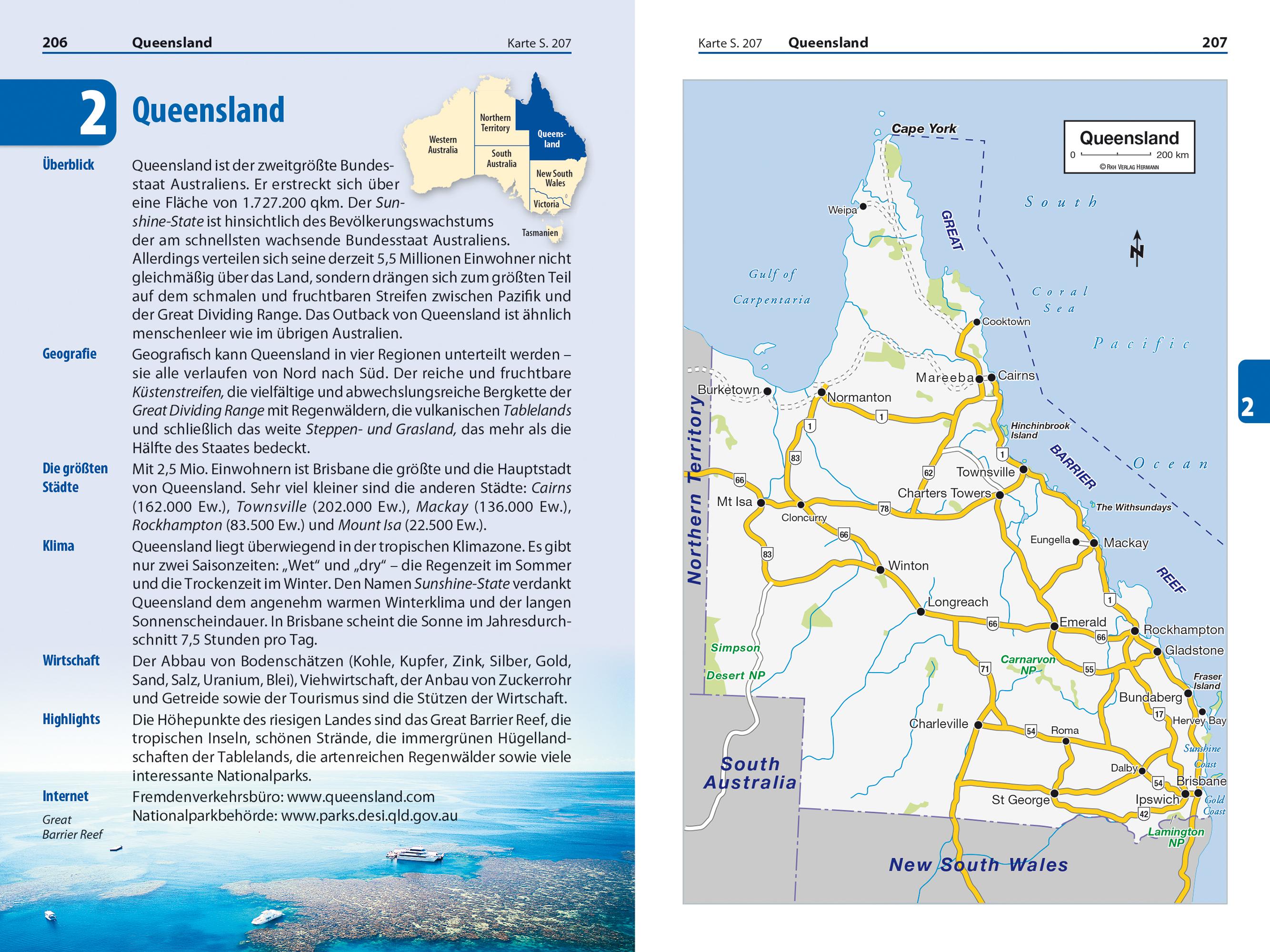 Beispielinhalt (Bild) Reise Know-How Reiseführer Australien Osten und Zentrum