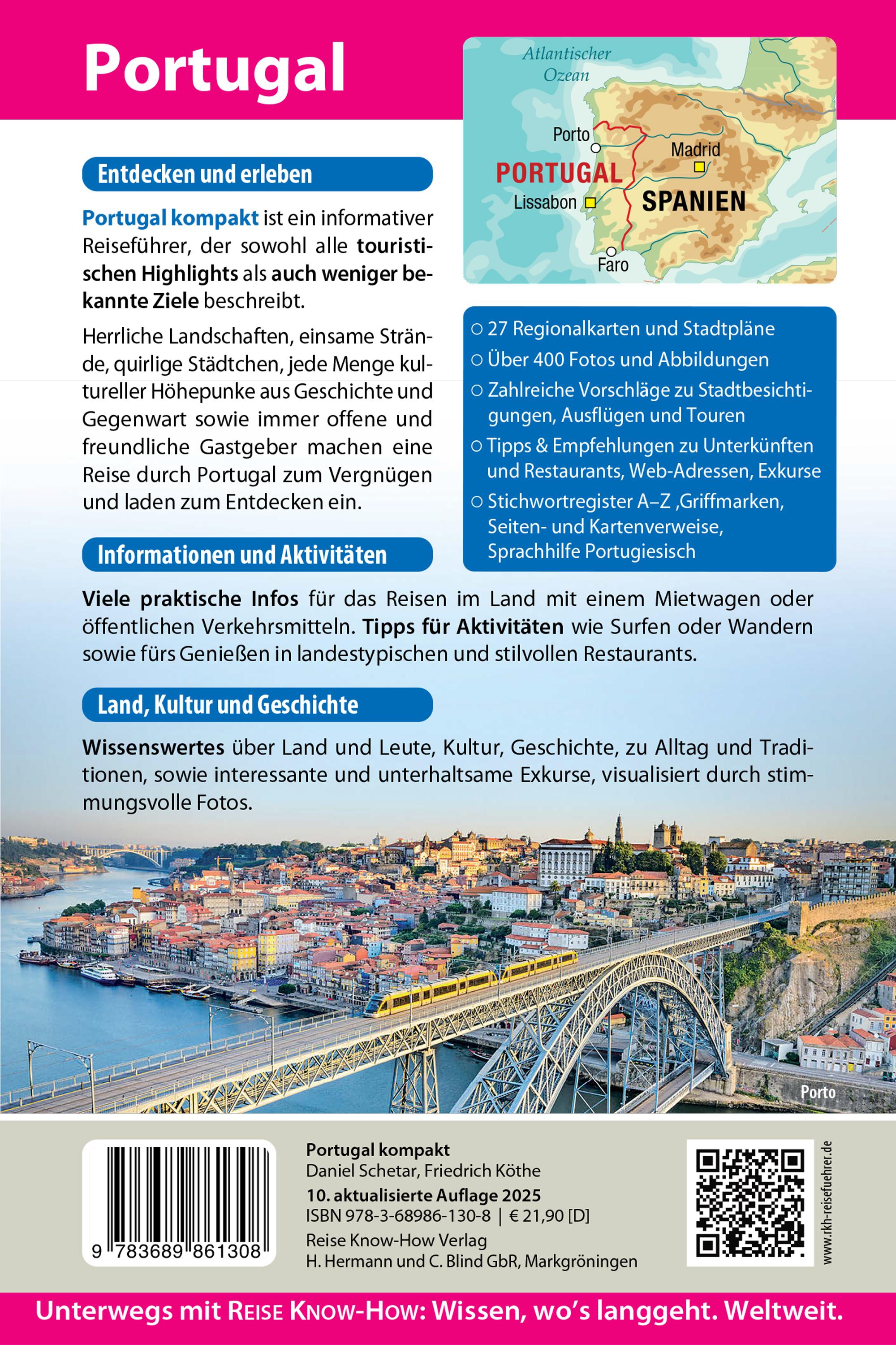 Beispielinhalt (Bild) Reise Know-How Reiseführer Portugal kompakt