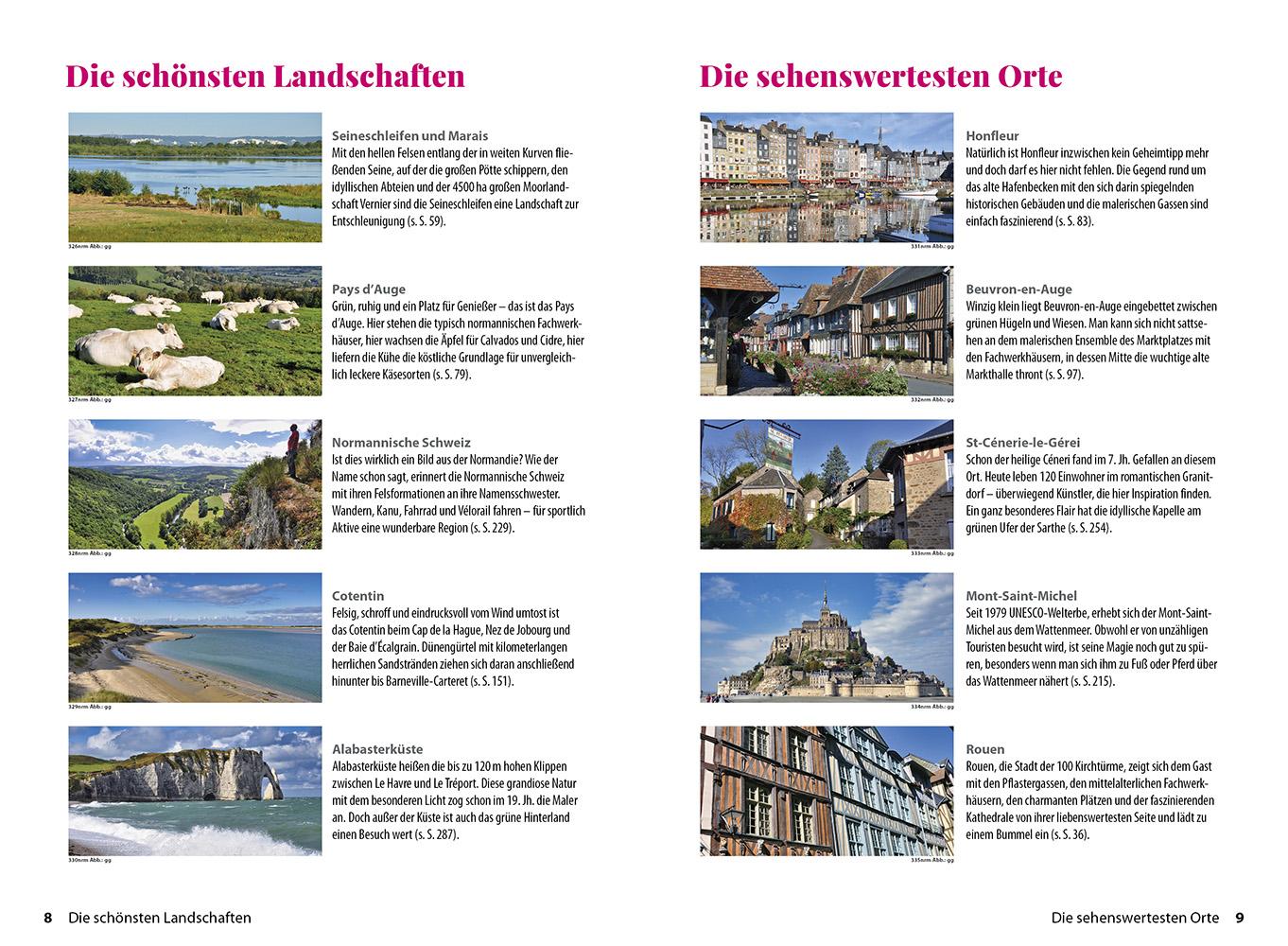 Beispielinhalt (Bild) Reise Know-How Wohnmobil-Tourguide Normandie