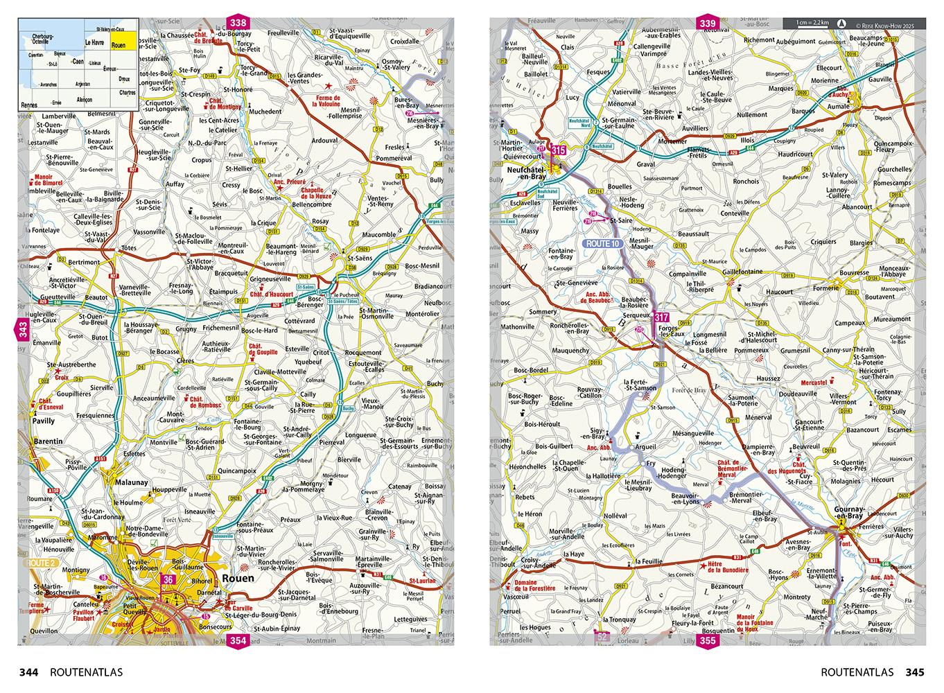 Beispielinhalt (Bild) Reise Know-How Wohnmobil-Tourguide Normandie