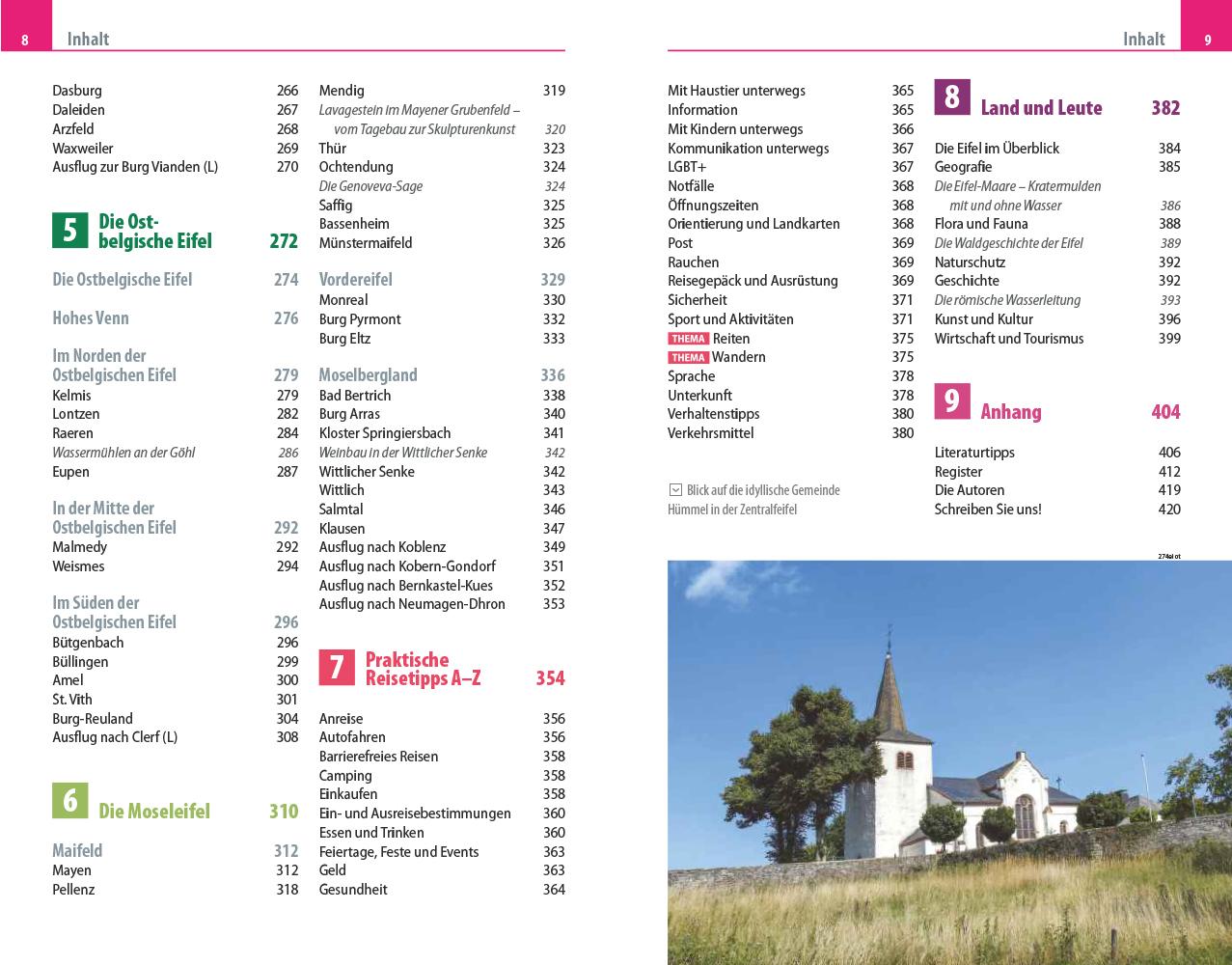 Beispielinhalt (Bild) Reise Know-How Reiseführer Eifel mit Ostbelgien