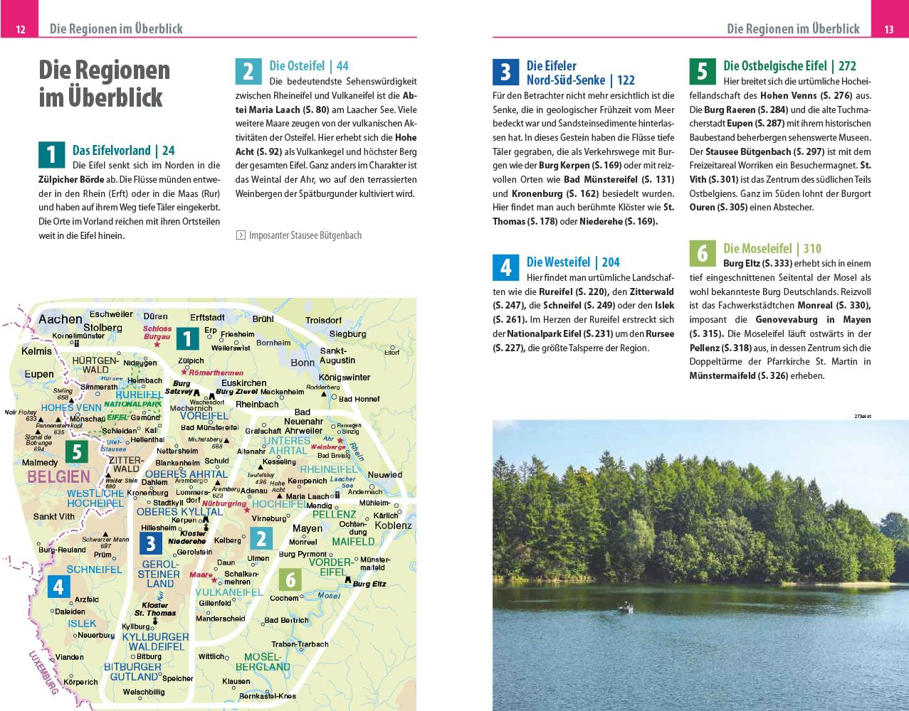 Beispielinhalt (Bild) Reise Know-How Reiseführer Eifel mit Ostbelgien