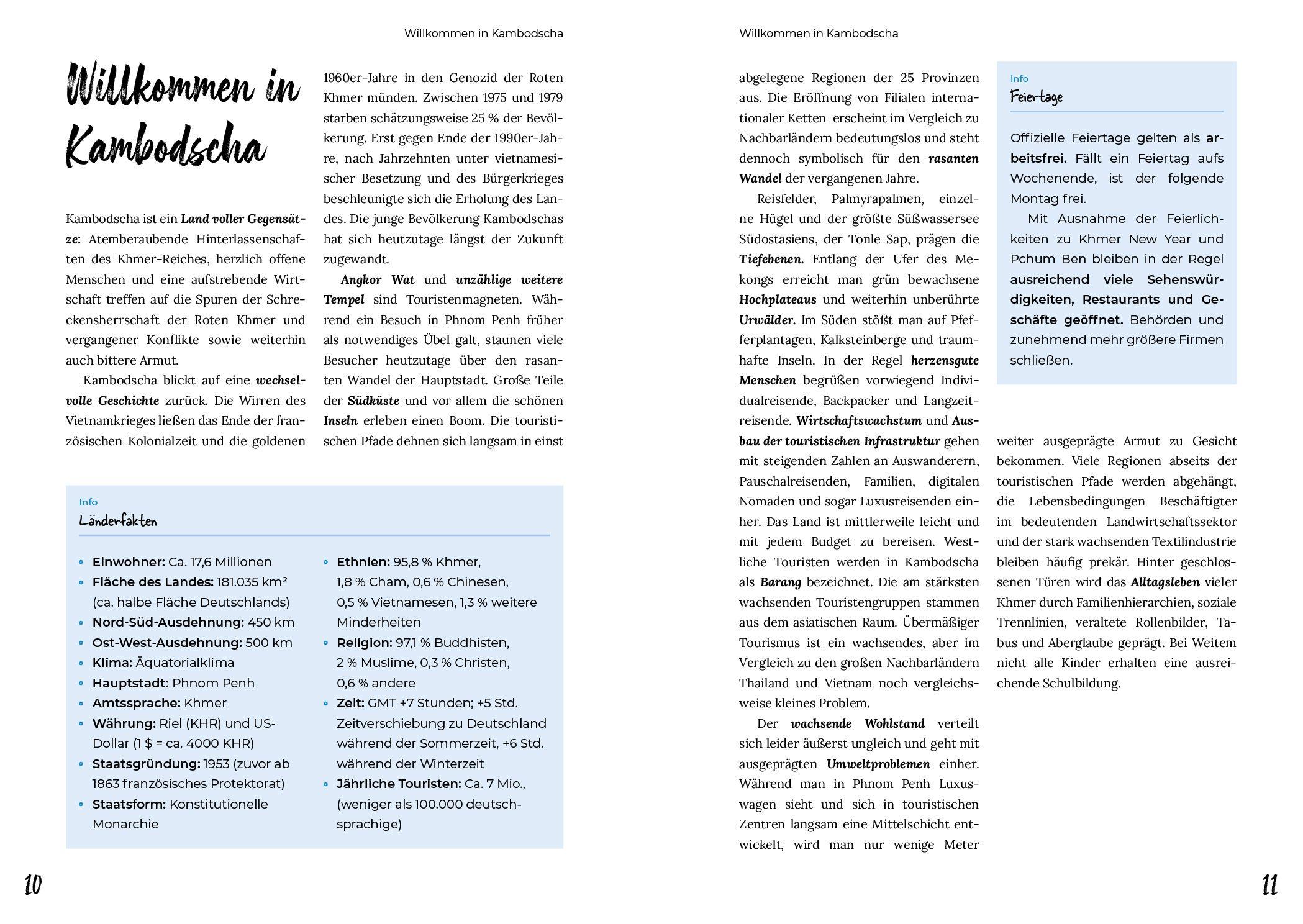 Beispielinhalt (Bild) Reiserouten durch Kambodscha