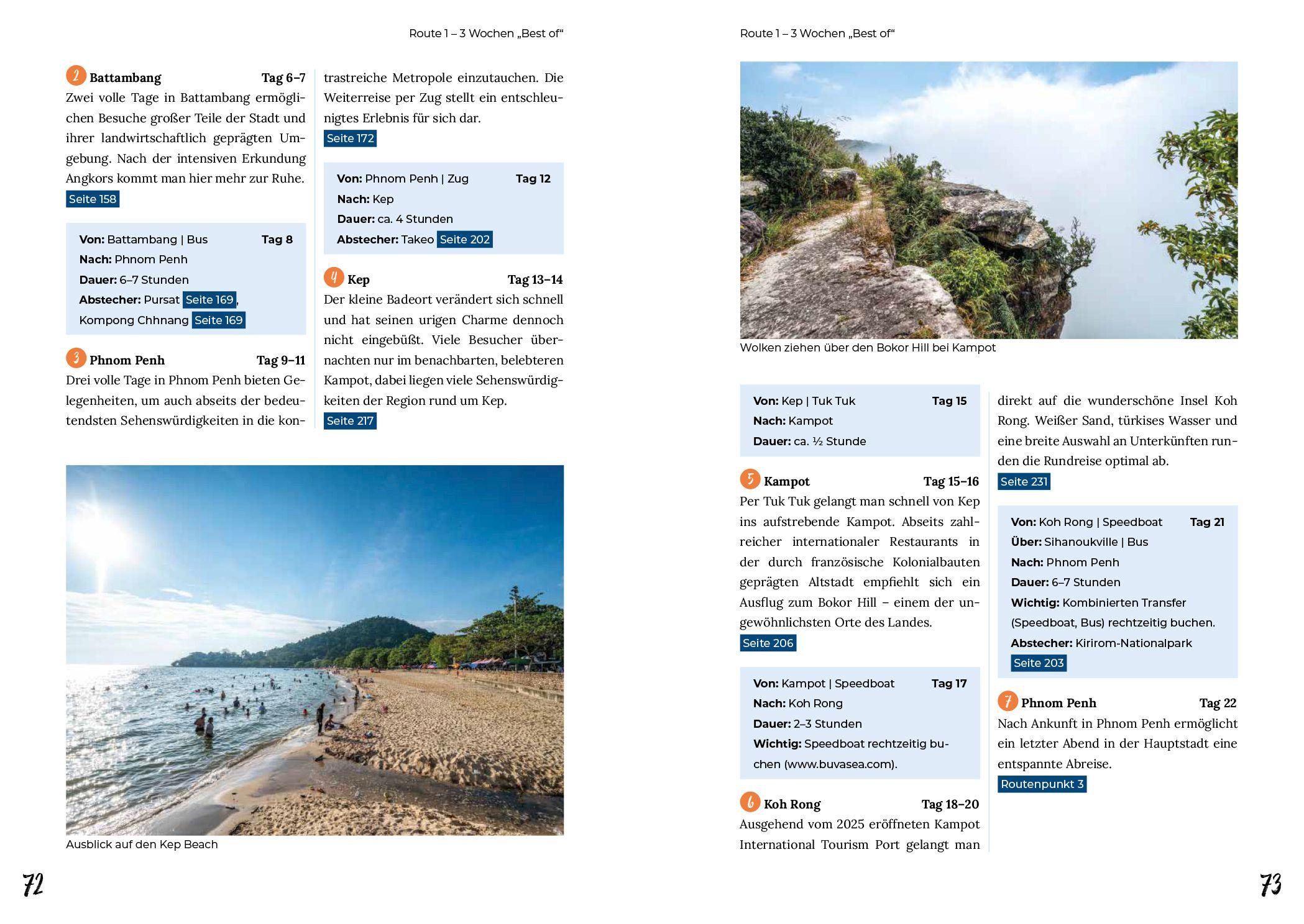 Beispielinhalt (Bild) Reiserouten durch Kambodscha