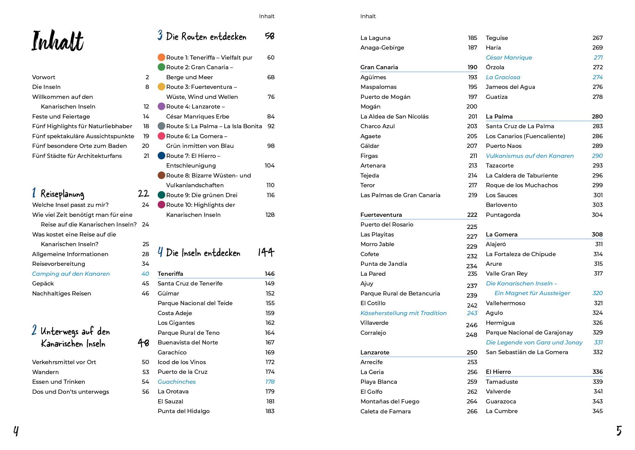 Beispielinhalt (Bild) Reiseführer  Kanarische Inseln - Reiserouten, Highlights, Inspiration
