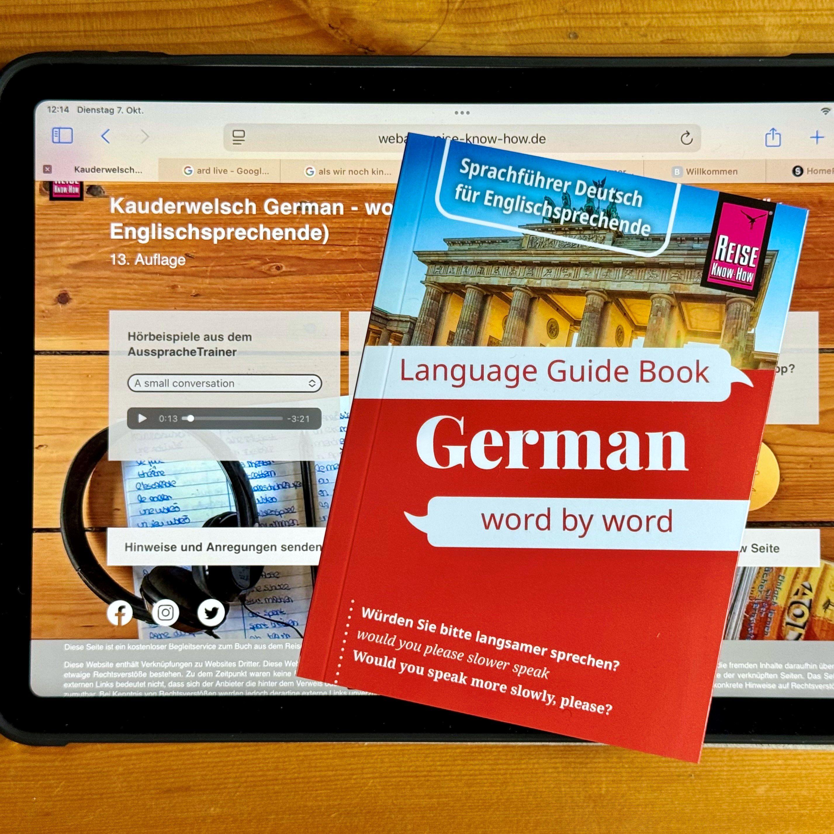 Beispielinhalt (Bild) Reise Know-How Language Guide Book German - word by word